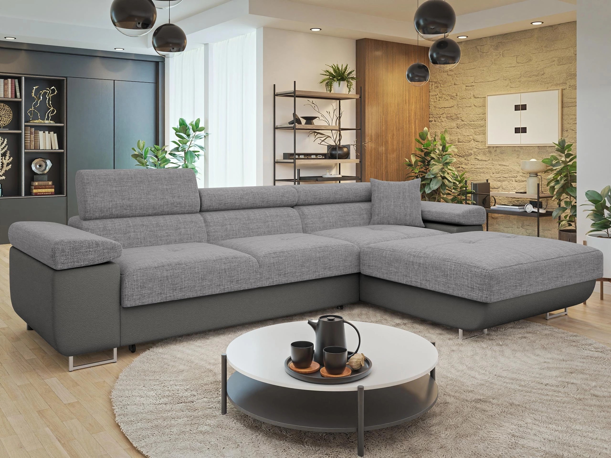 Stūra dīvāns Comfivo Vinetum II (Soft 029 + Lux 05)