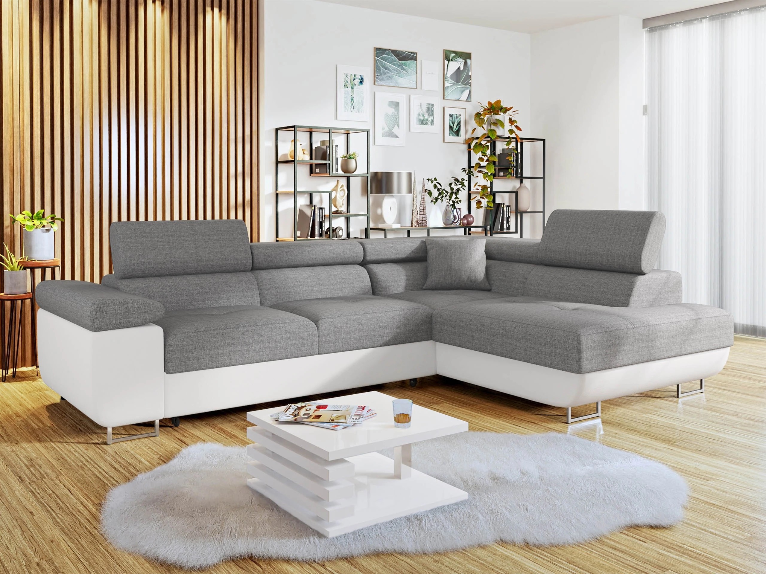 Stūra dīvāns Comfivo Vinetum (Soft 017 + Lux 05)