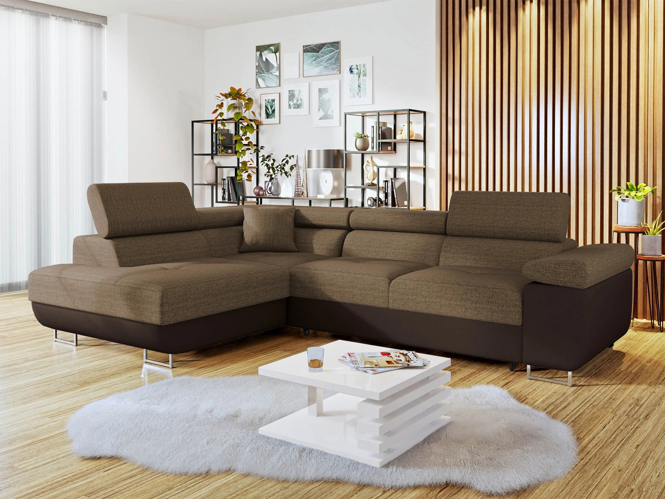 Stūra dīvāns Comfivo Vinetum (Soft 066 + Lux 03)