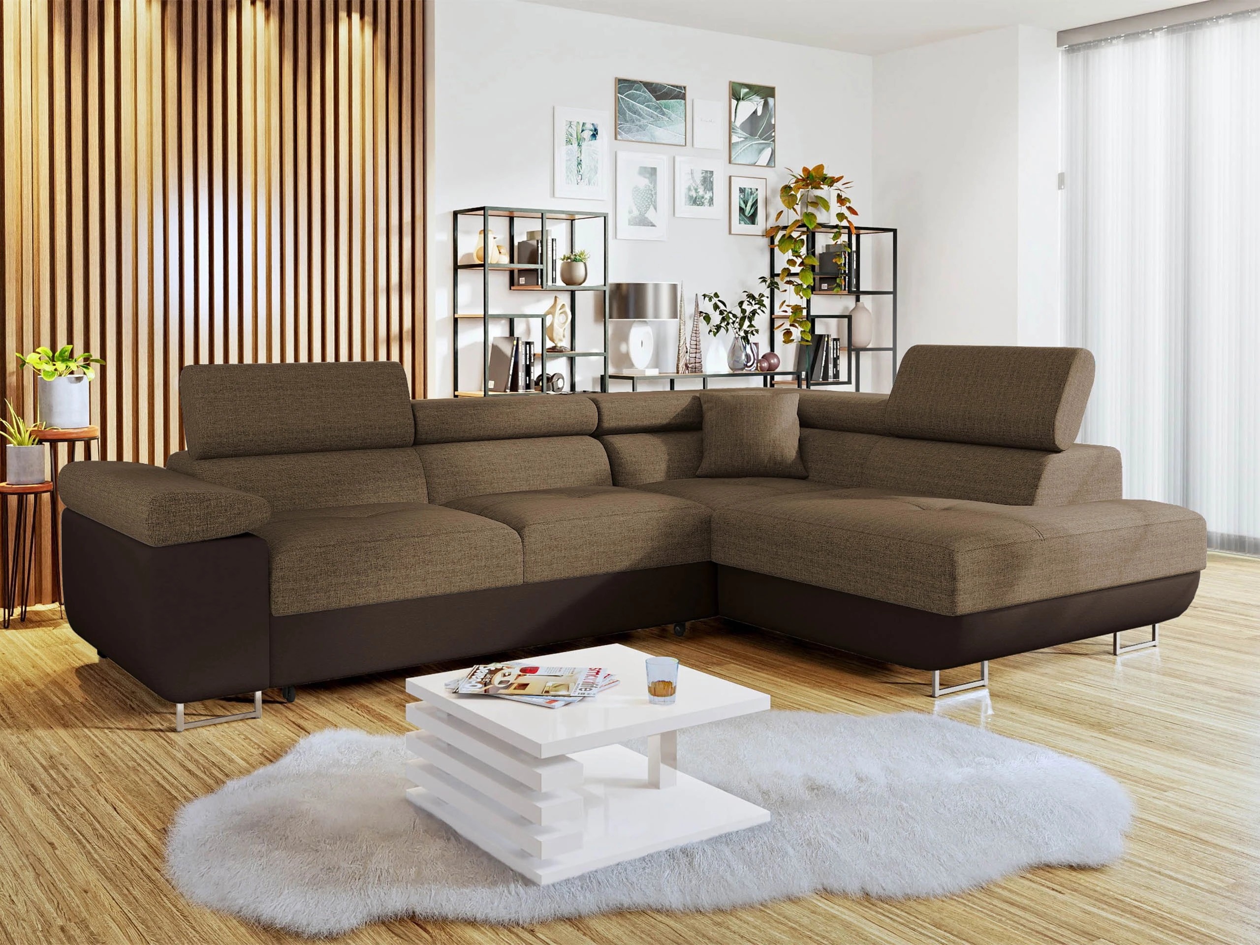 Stūra dīvāns Comfivo Vinetum (Soft 066 + Lux 03)