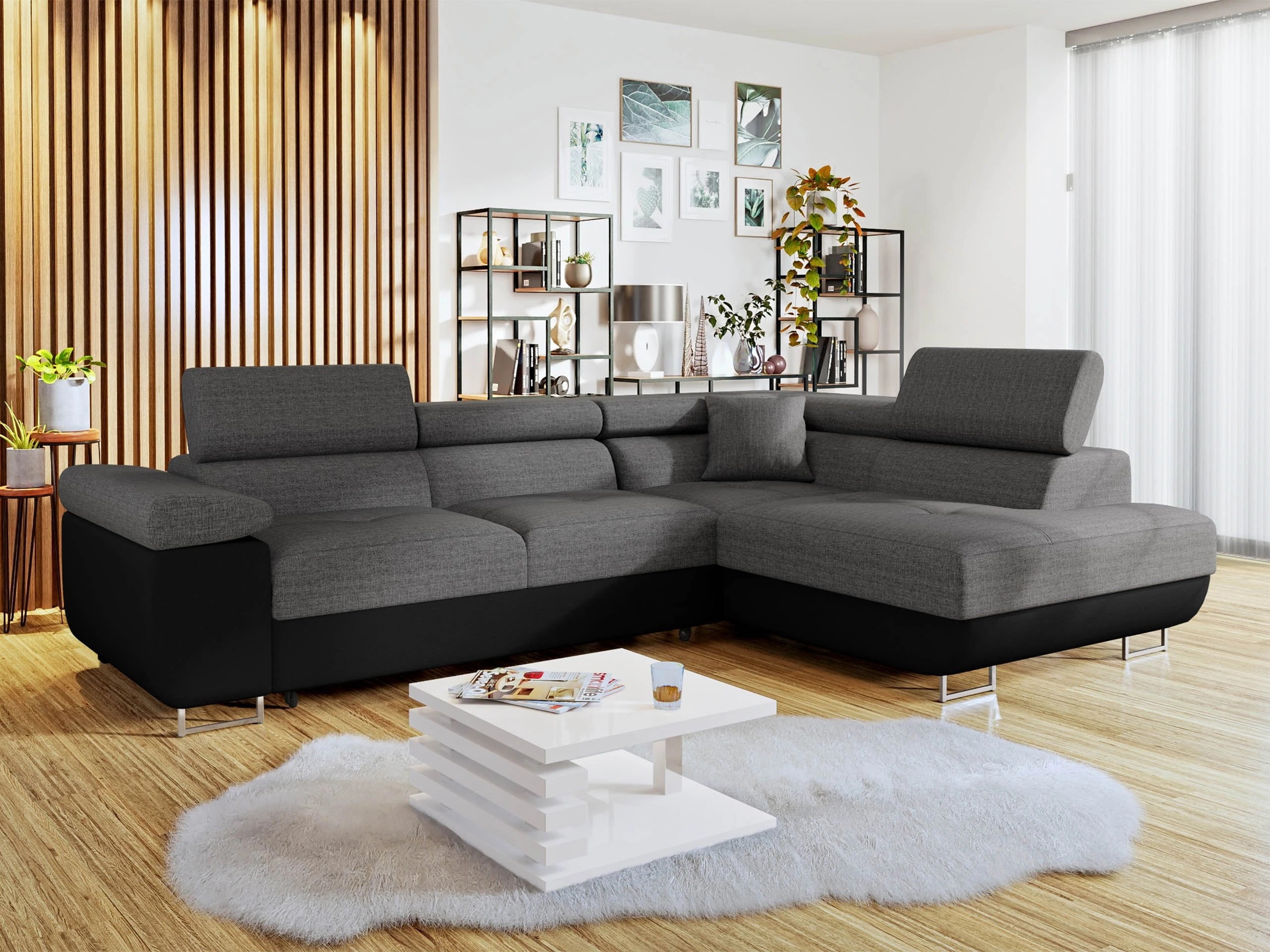 Stūra dīvāns Comfivo Vinetum (Soft 011 + Lux 06)