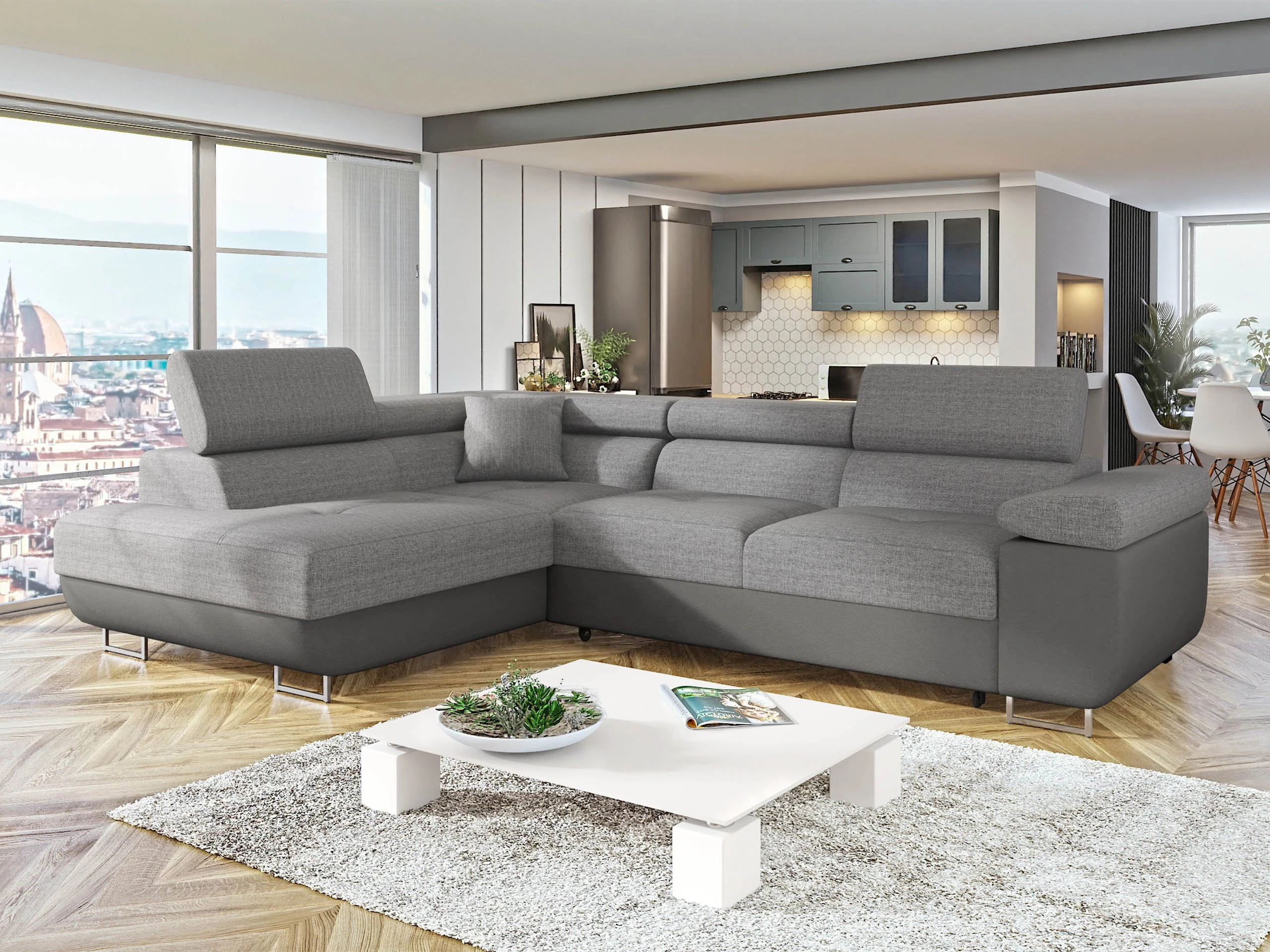 Stūra dīvāns Comfivo Vinetum (Soft 029 + Lux 05)