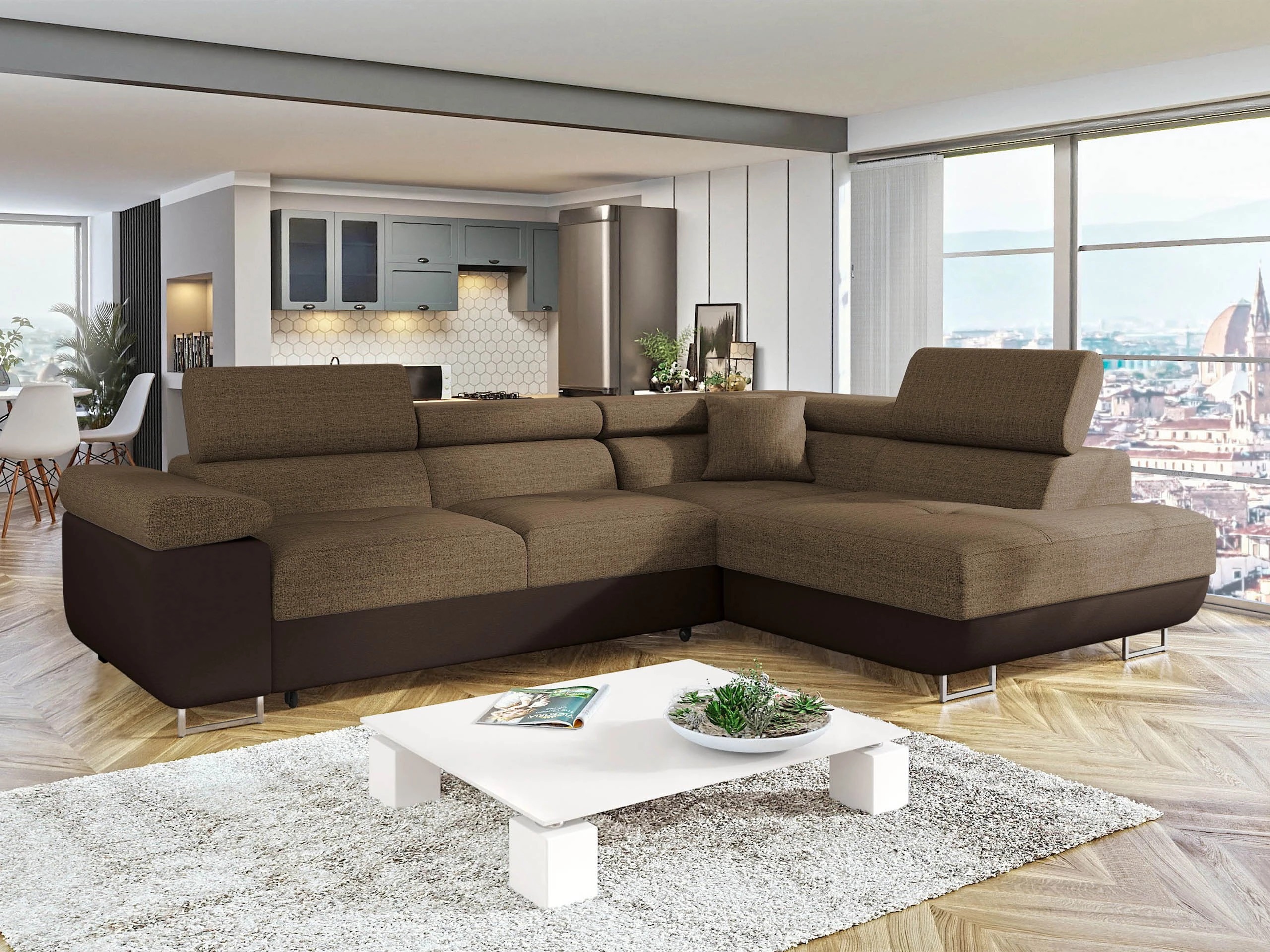 Stūra dīvāns Comfivo Vinetum (Soft 066 + Lux 03)