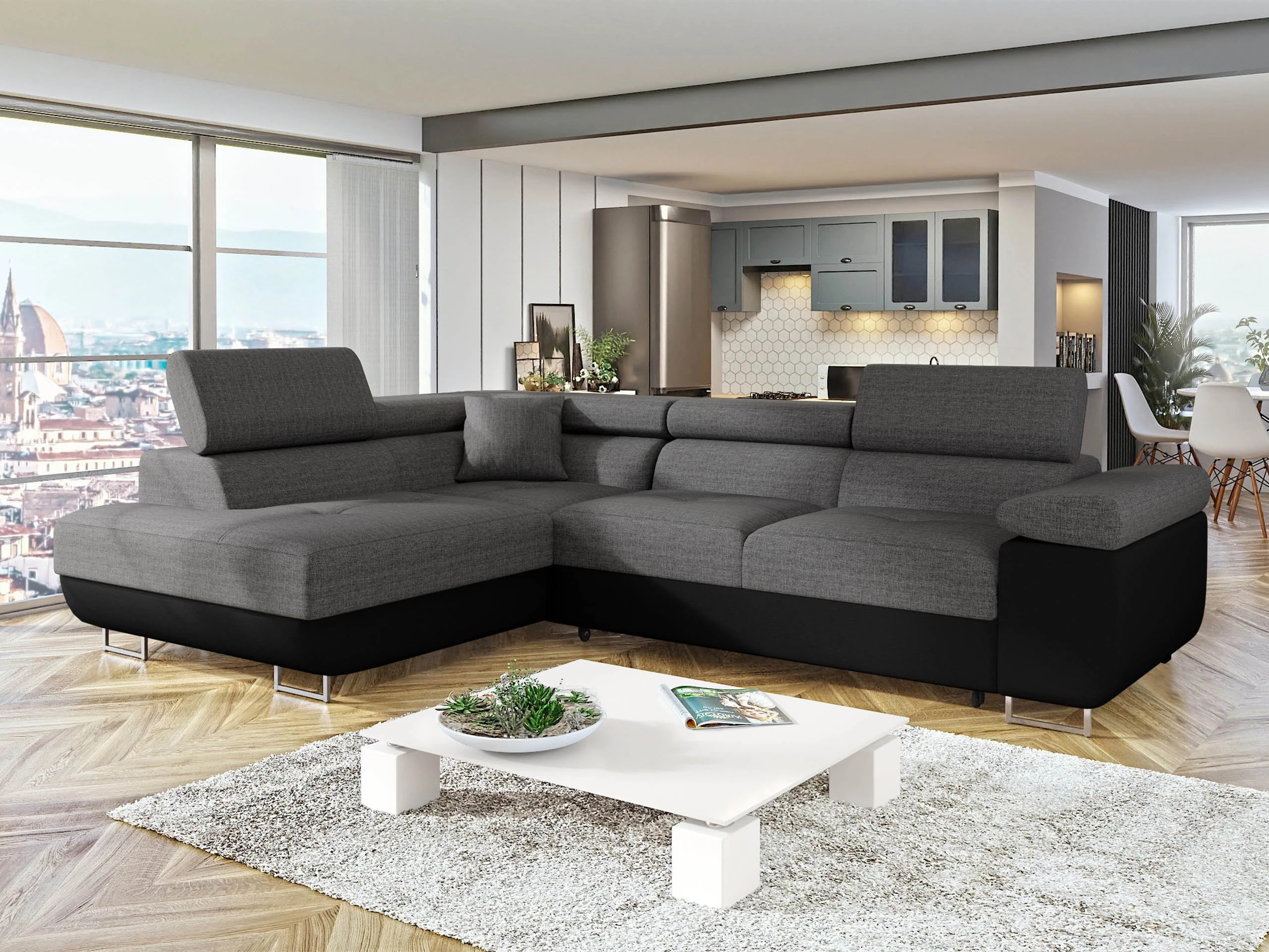 Stūra dīvāns Comfivo Vinetum (Soft 011 + Lux 06)