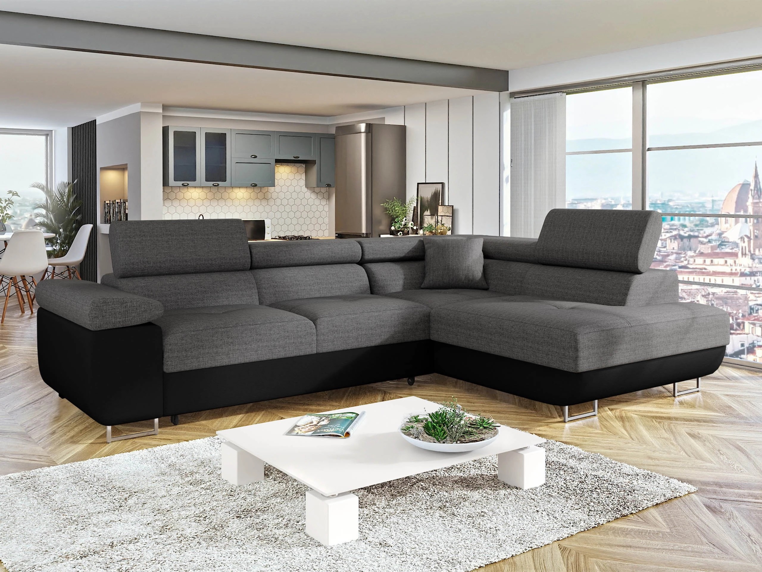 Stūra dīvāns Comfivo Vinetum (Soft 011 + Lux 06)