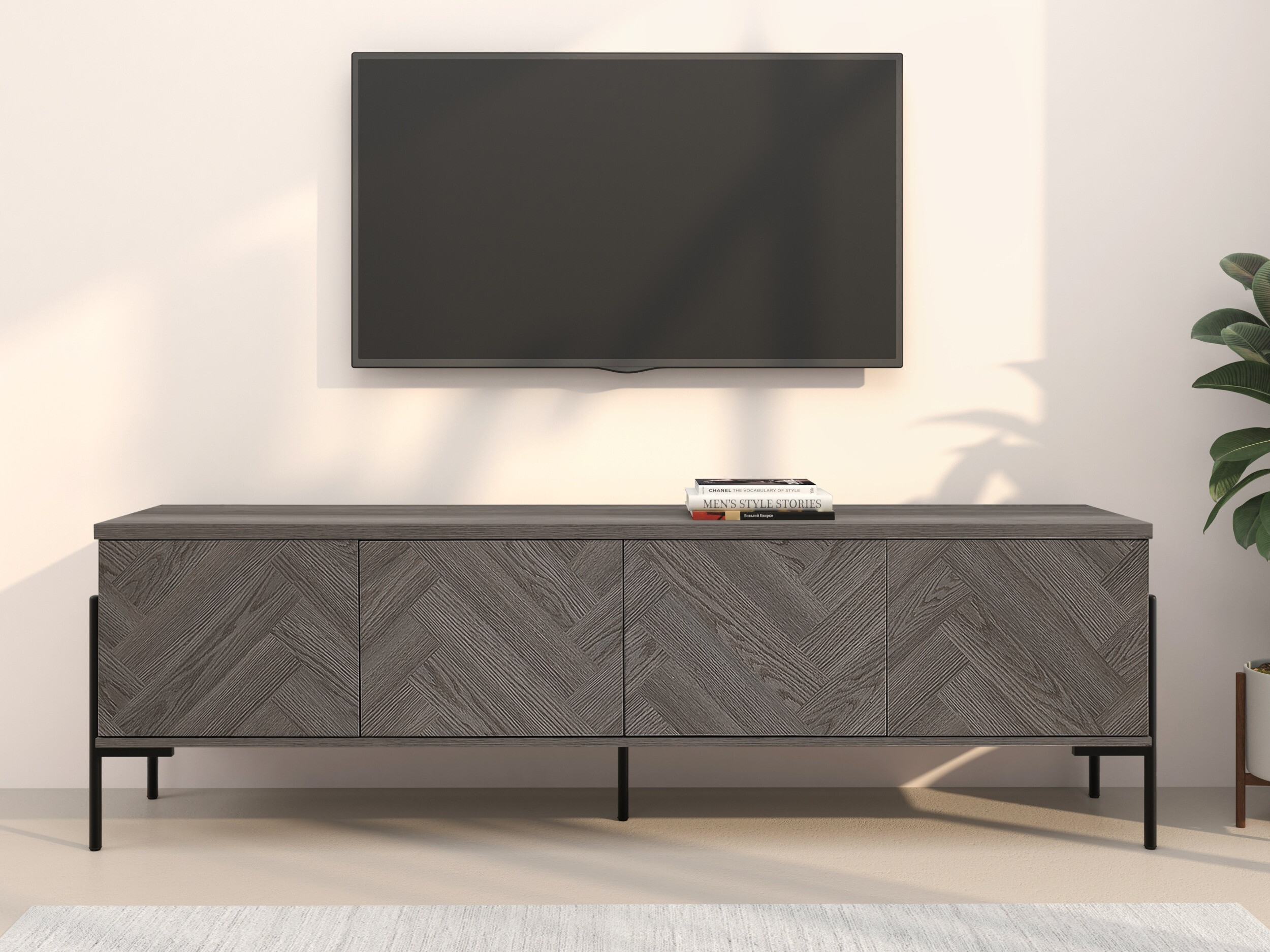 TV galds Denton 1525 (Gaišs ozols)