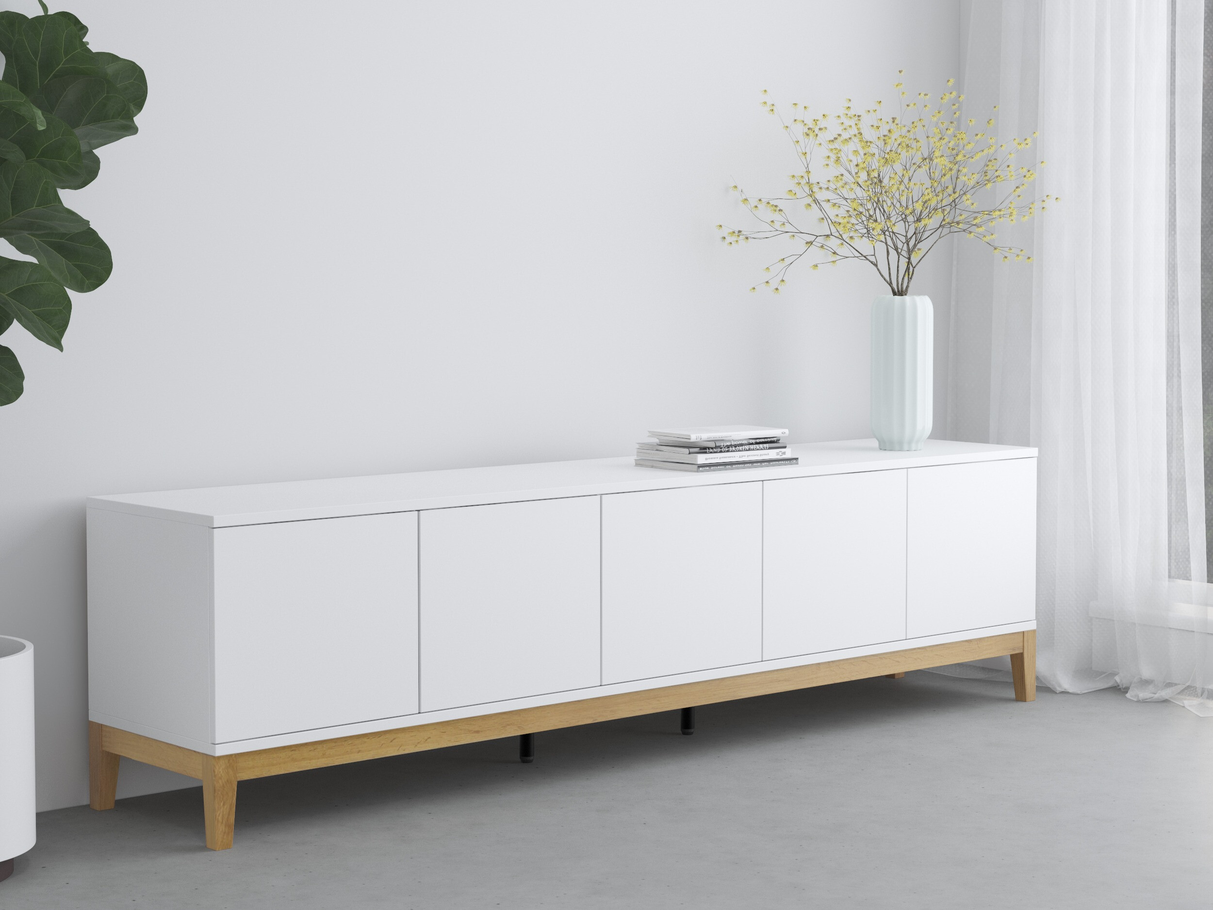 TV galds Felmelo 100 (Balts + Votan ozols)
