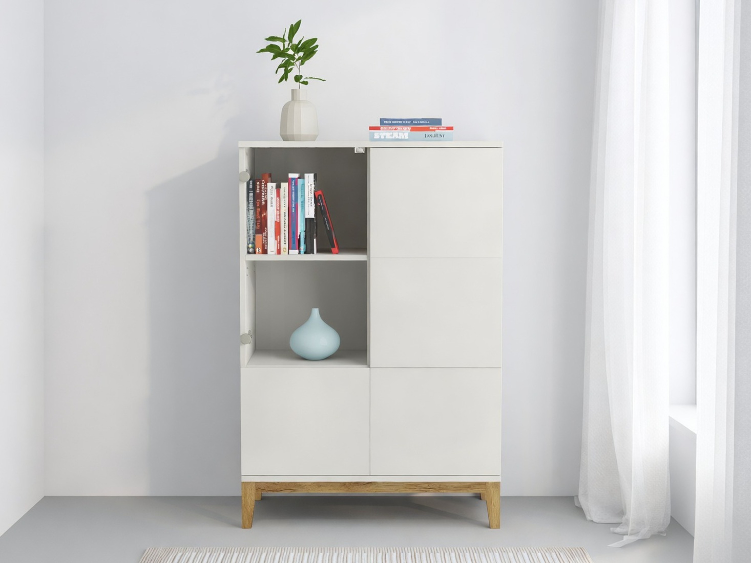 Skapis Felmelo 102 (Balts + Votan ozols)