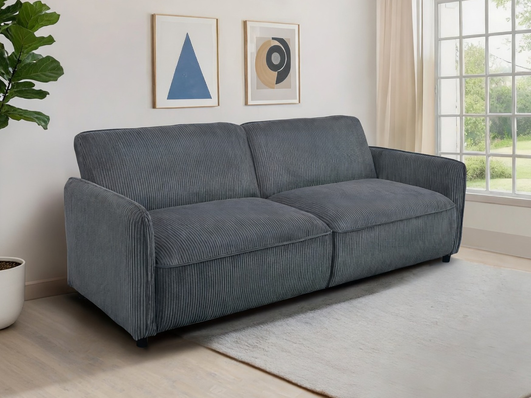 Dīvāns gulta Tulsa 680 (Antracīts)