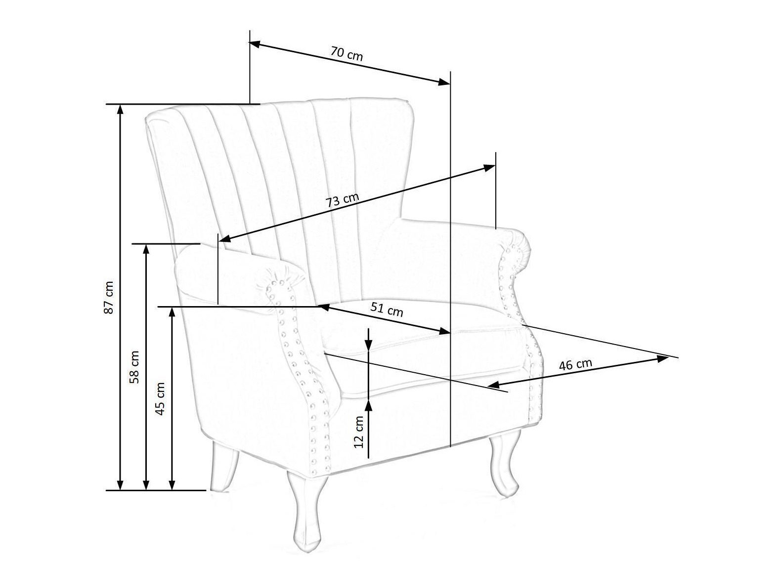 Atpūtas krēsls Houston 1105 (Tumši zils)