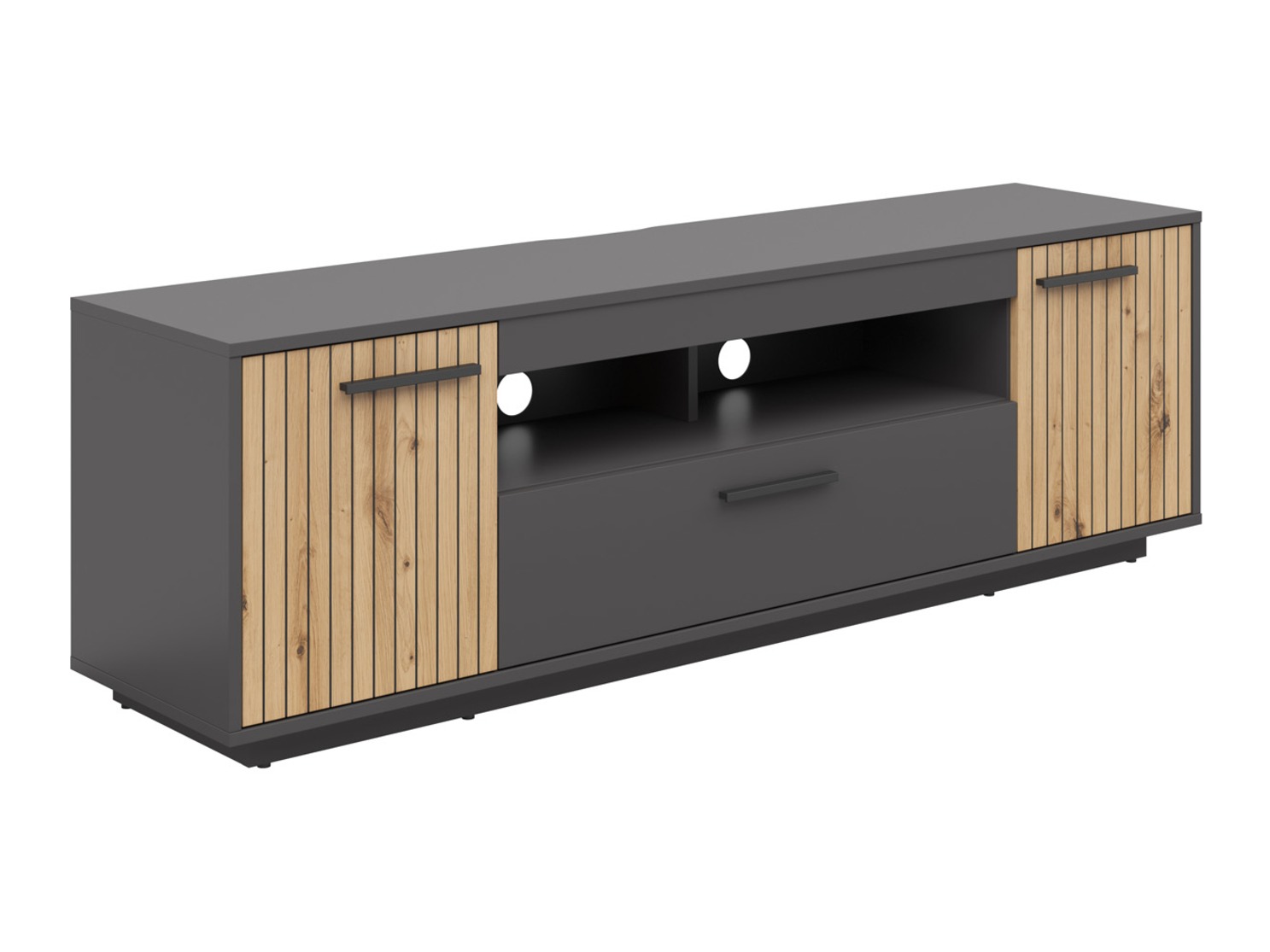 TV galds Melvelo 103 (Antracīts + Artisan ozols)
