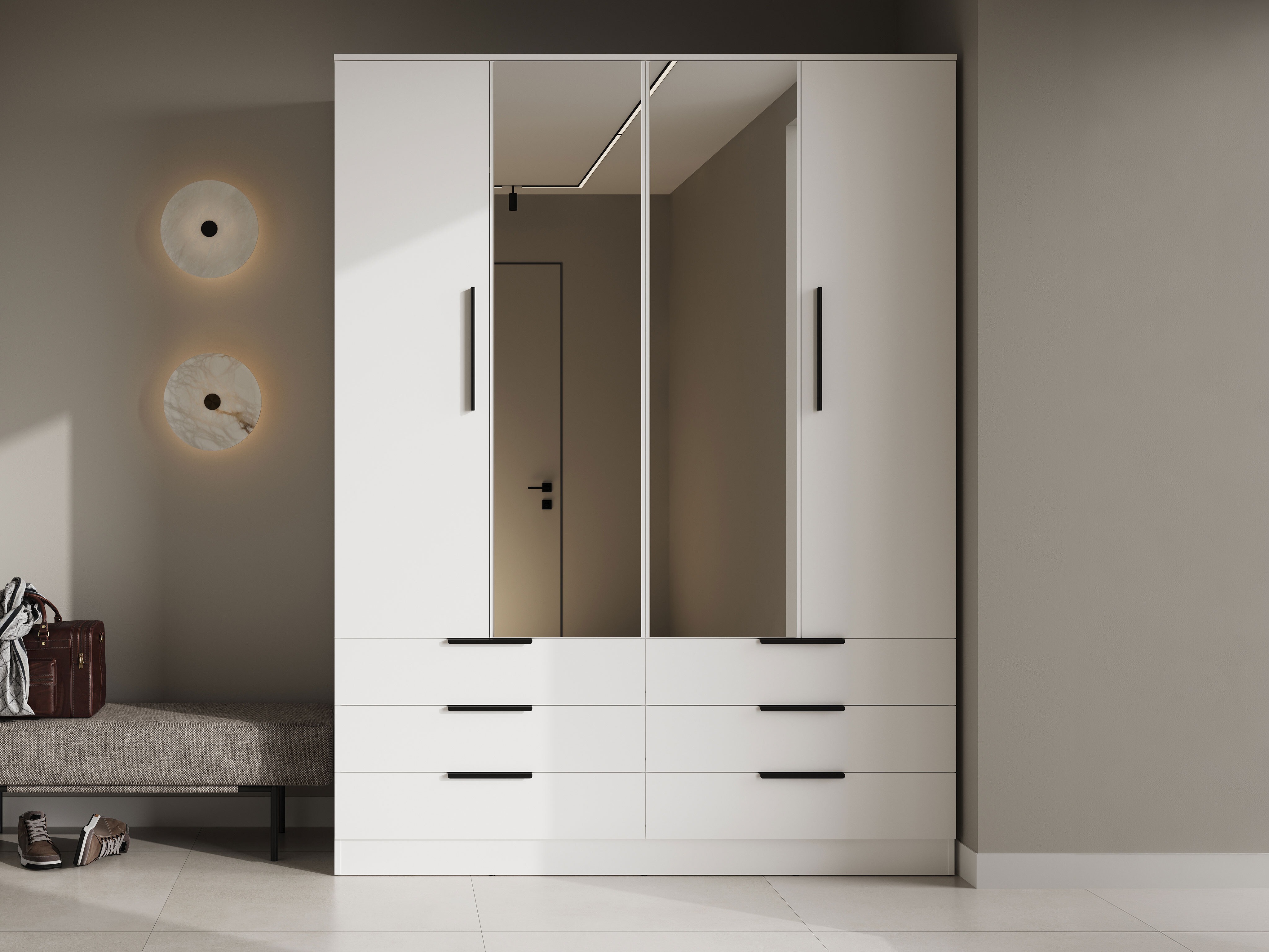 Skapis Fresno 182 (Balts)