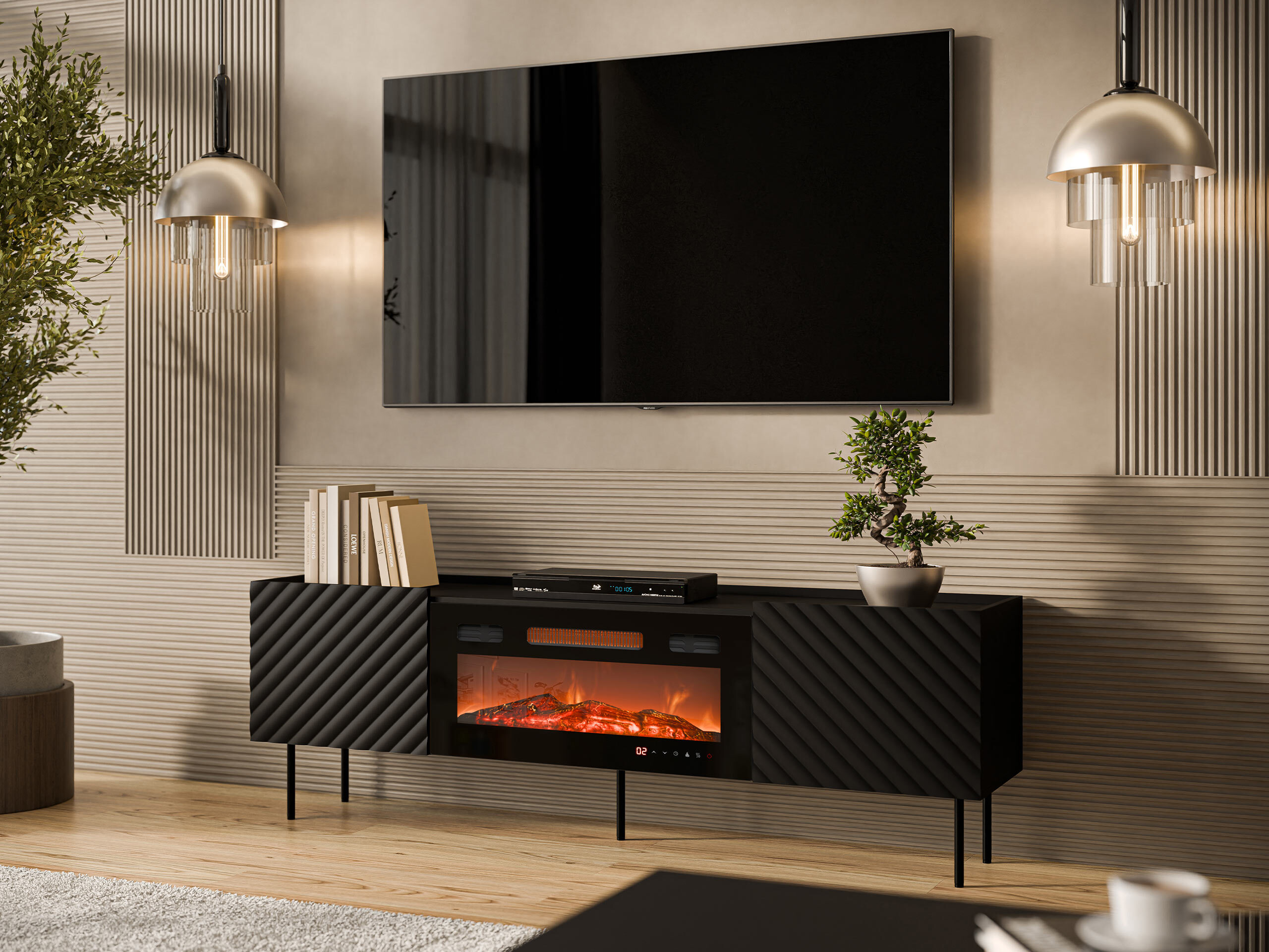 TV galds Sillen III (Melns)