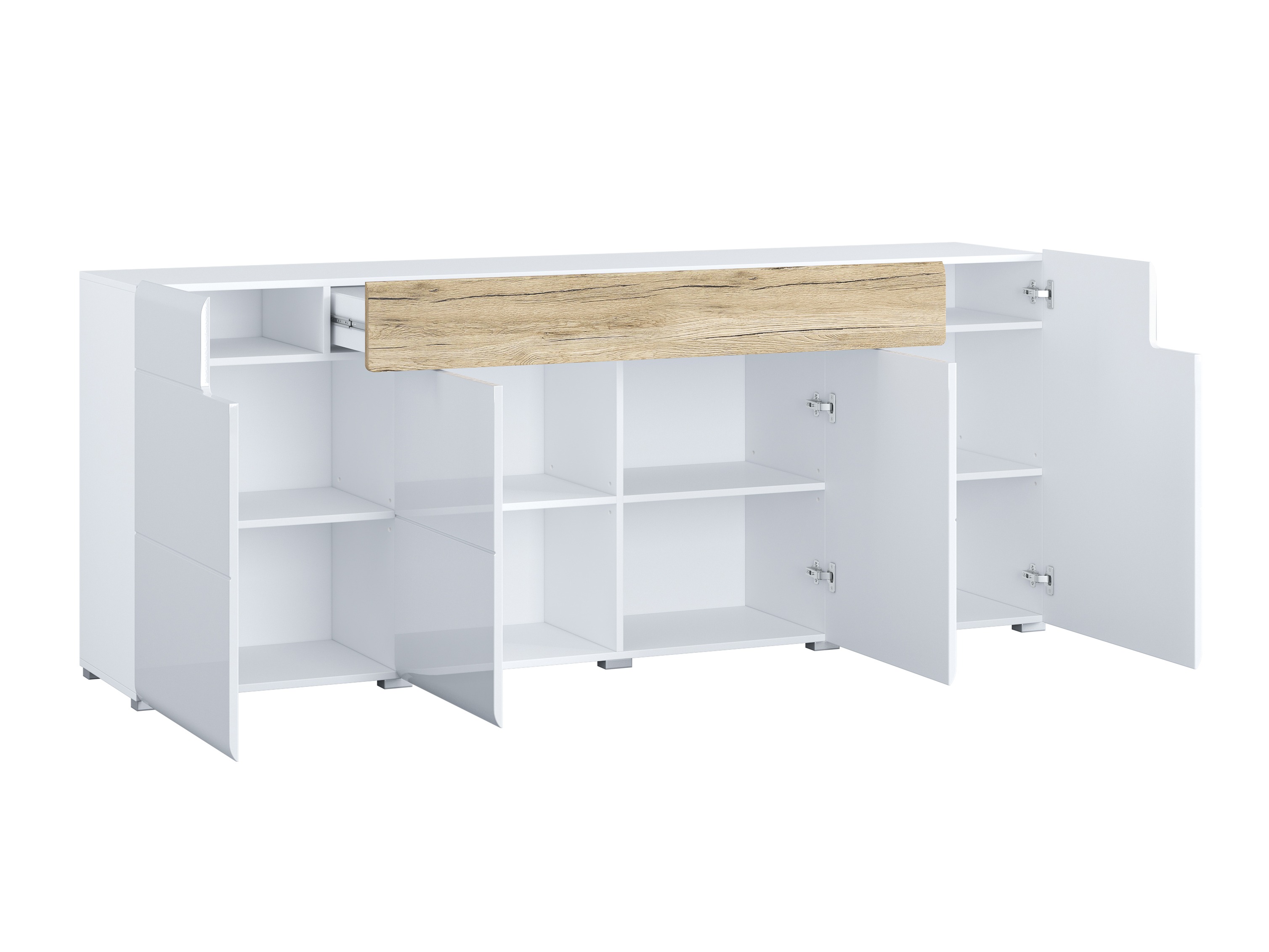 Kumode Torsone 102 (Balts + Glancēts balts + Sanremo ozols)
