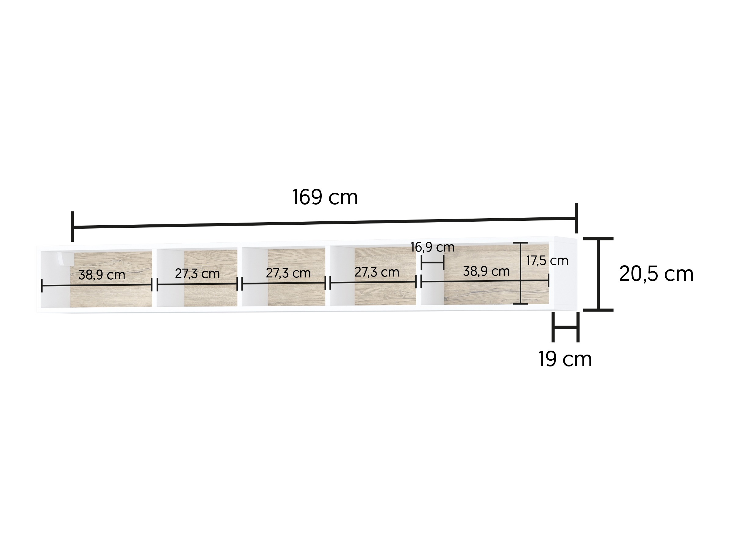Piekarams plaukts Torsone 105 (Balts)