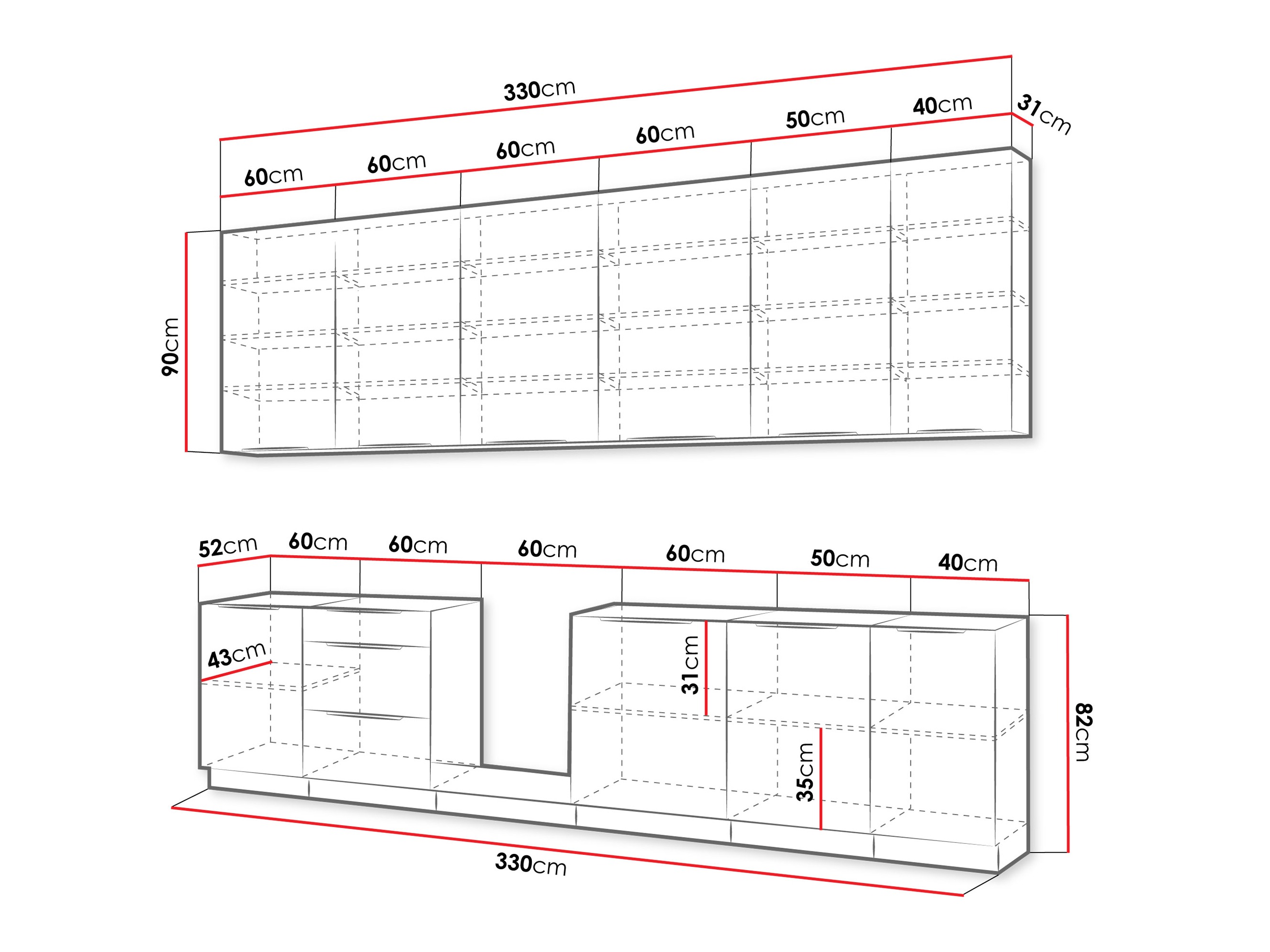 Moduļu virtuves komplekts Sole 159