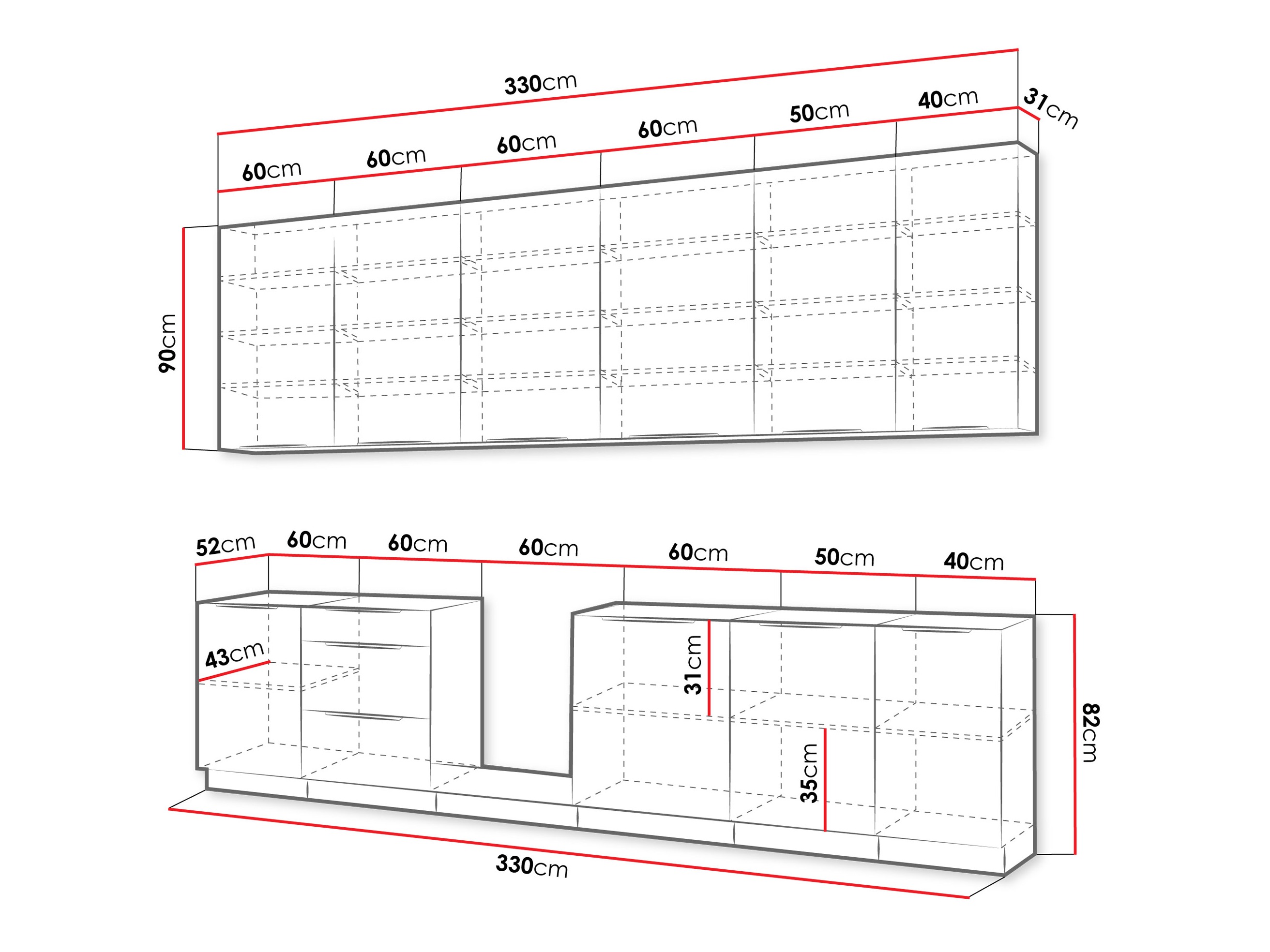Moduļu virtuves komplekts Sole 159