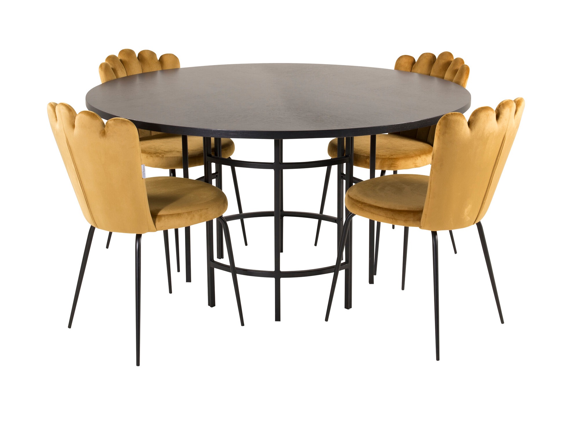 Ēdamistabas komplekts Dallas 316 (Dzeltens + Melns)