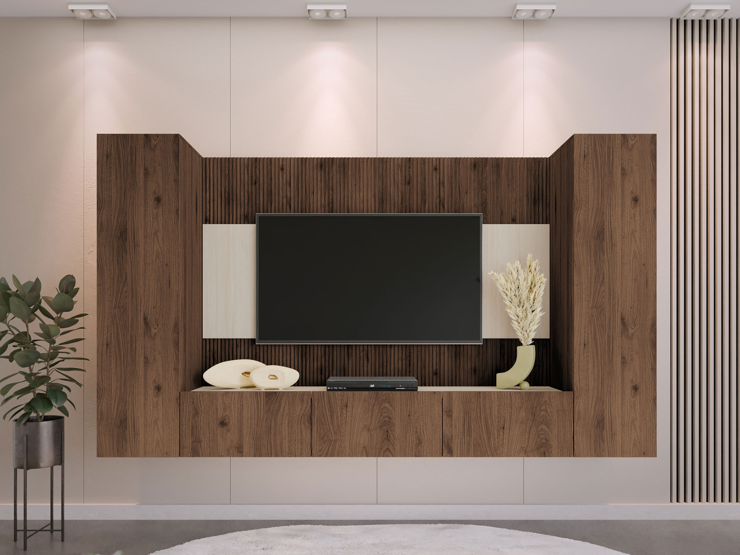 Viesistabas komplekts Comfivo Salix V (Riekstkoks + Gaišs Travertine)