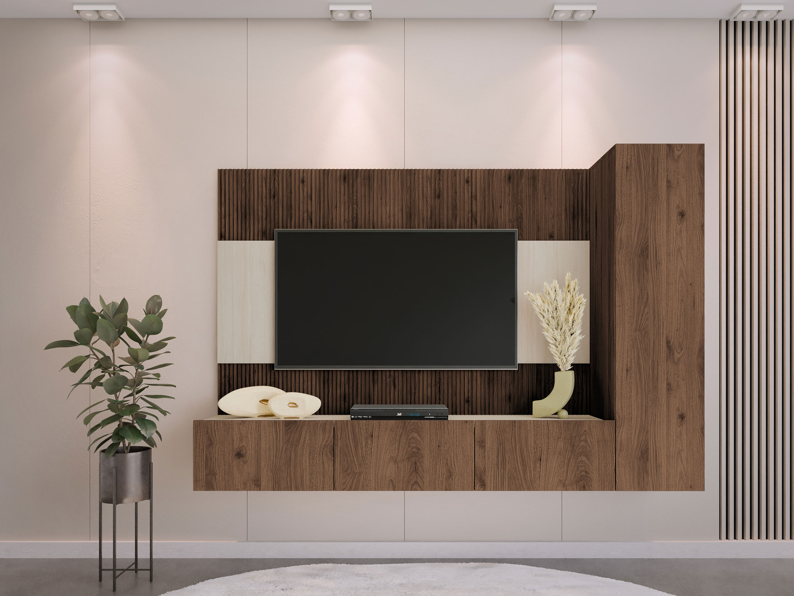 Viesistabas komplekts Comfivo Salix VI (Riekstkoks + Gaišs Travertine)