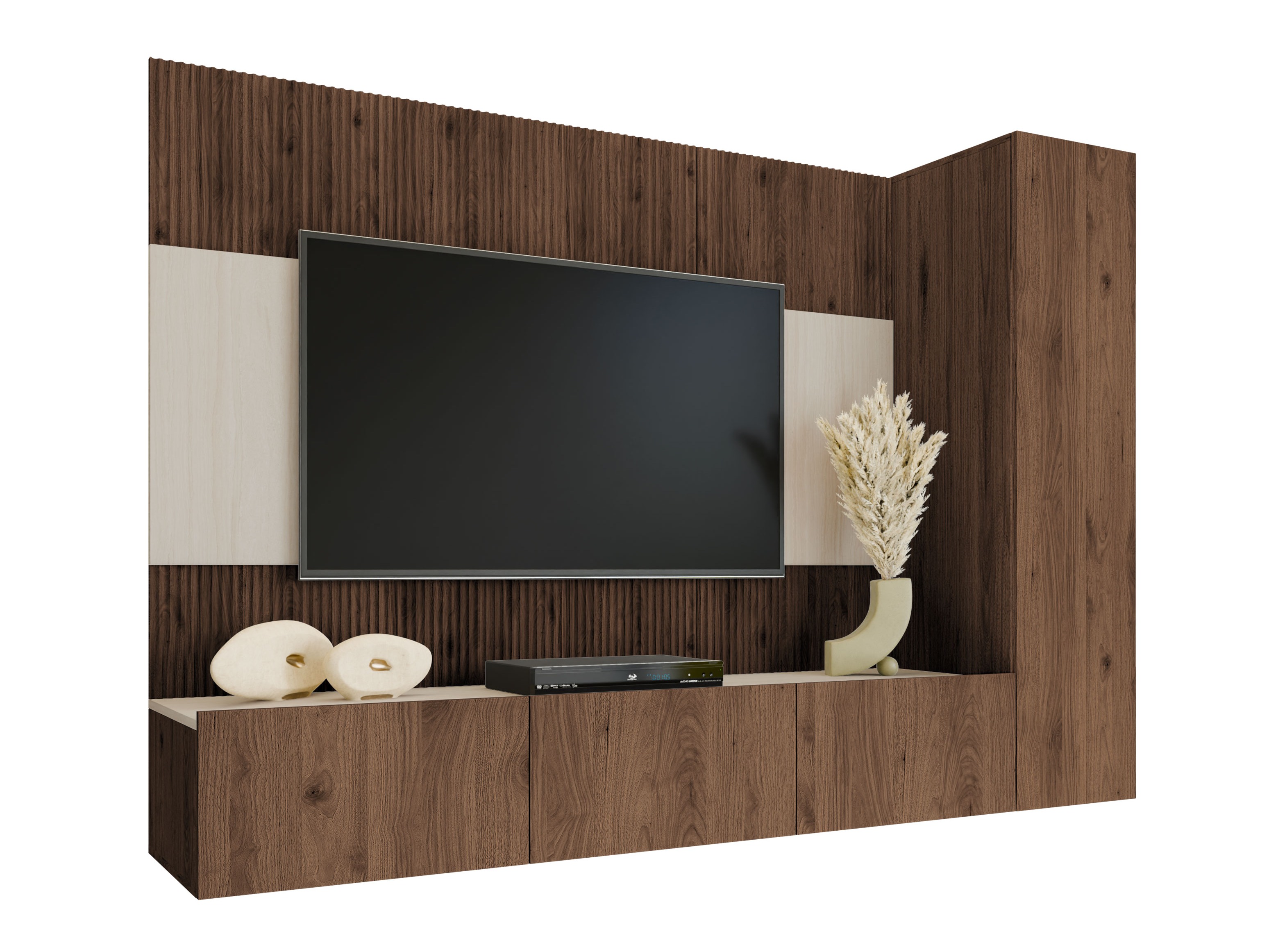 Viesistabas komplekts Comfivo Salix VI (Riekstkoks + Gaišs Travertine)