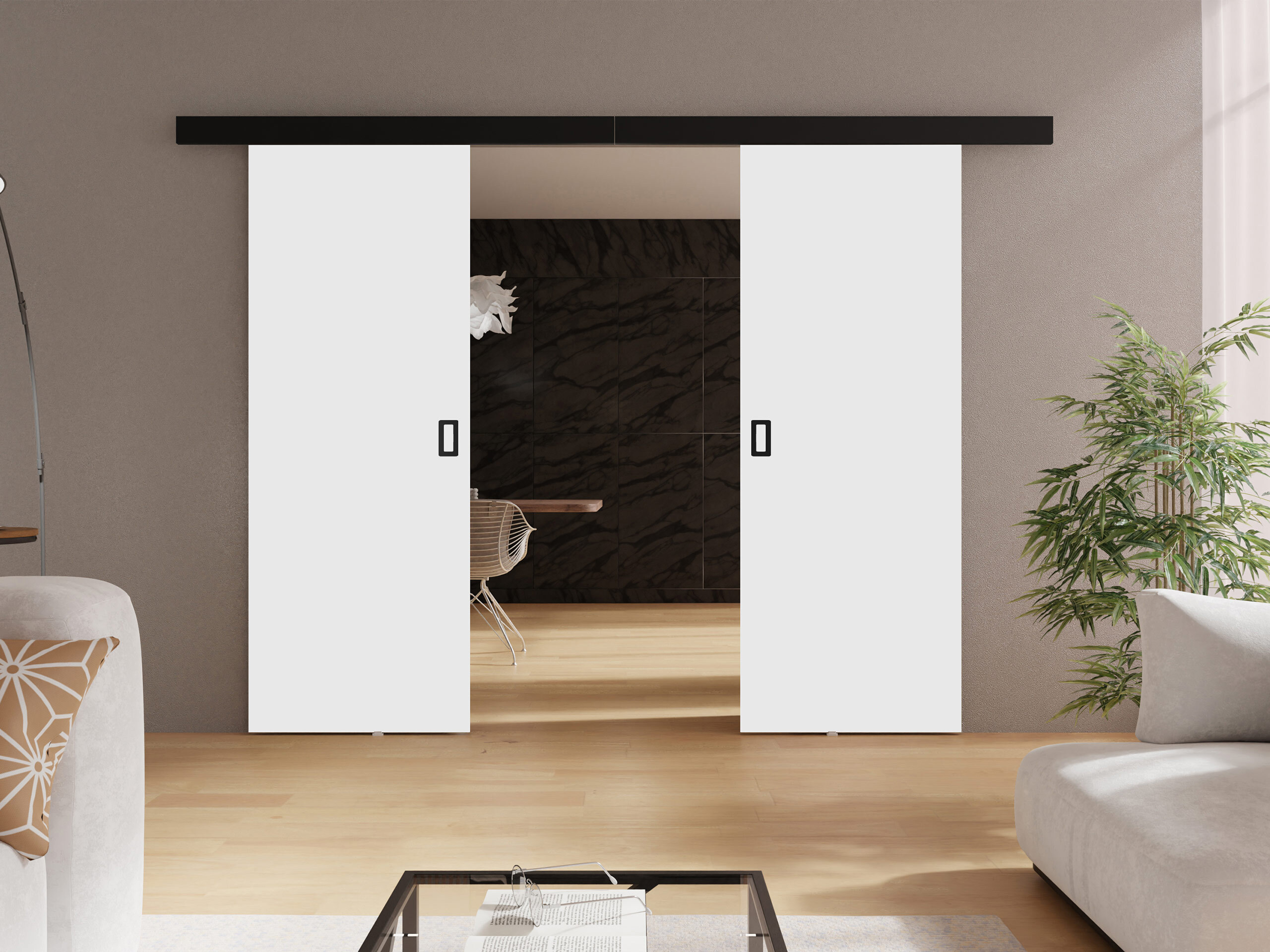Bīdāmas durvis Dover 199 (Balts)