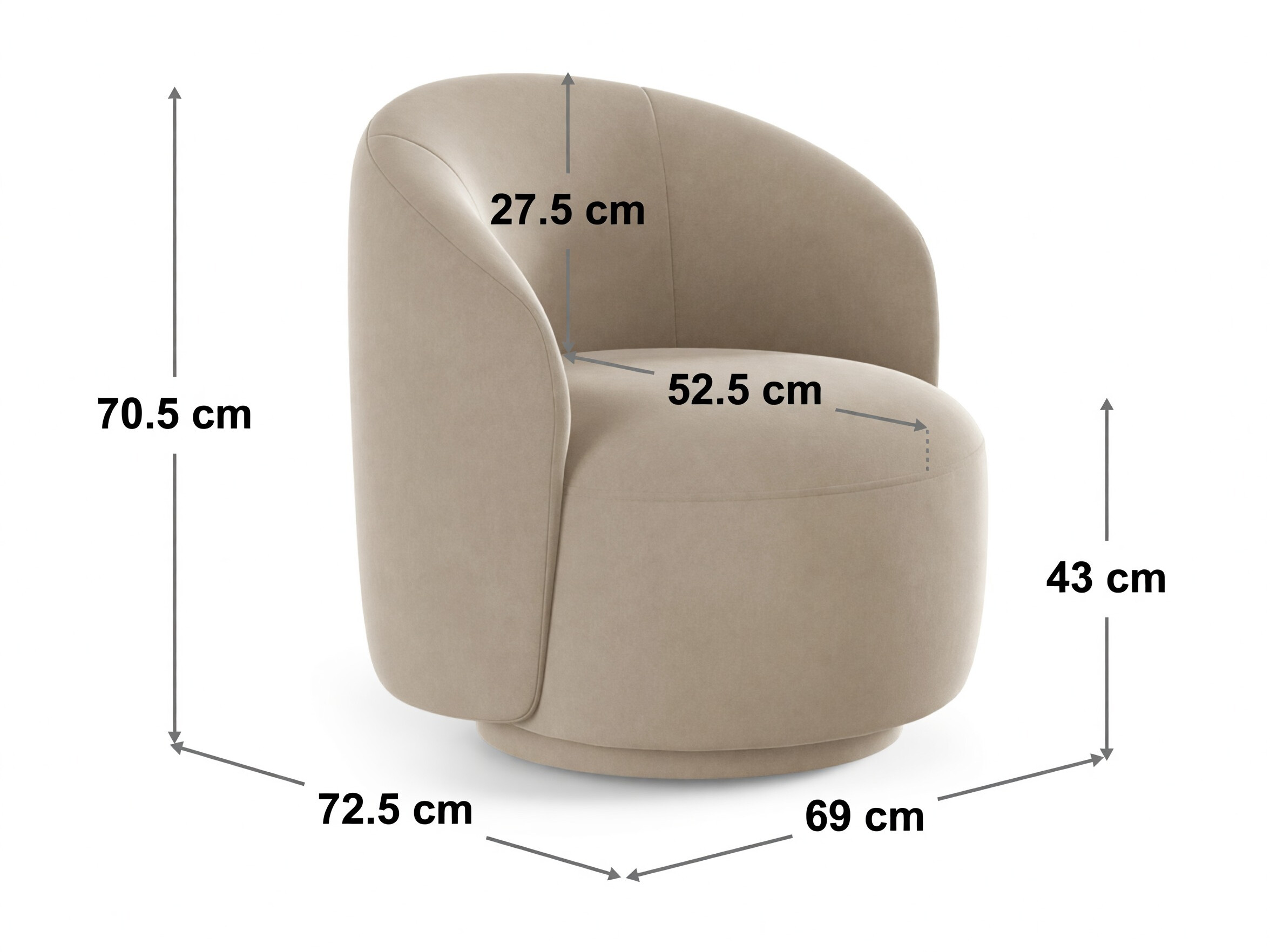 Atpūtas krēsls Beckley 353 (Moly 70)