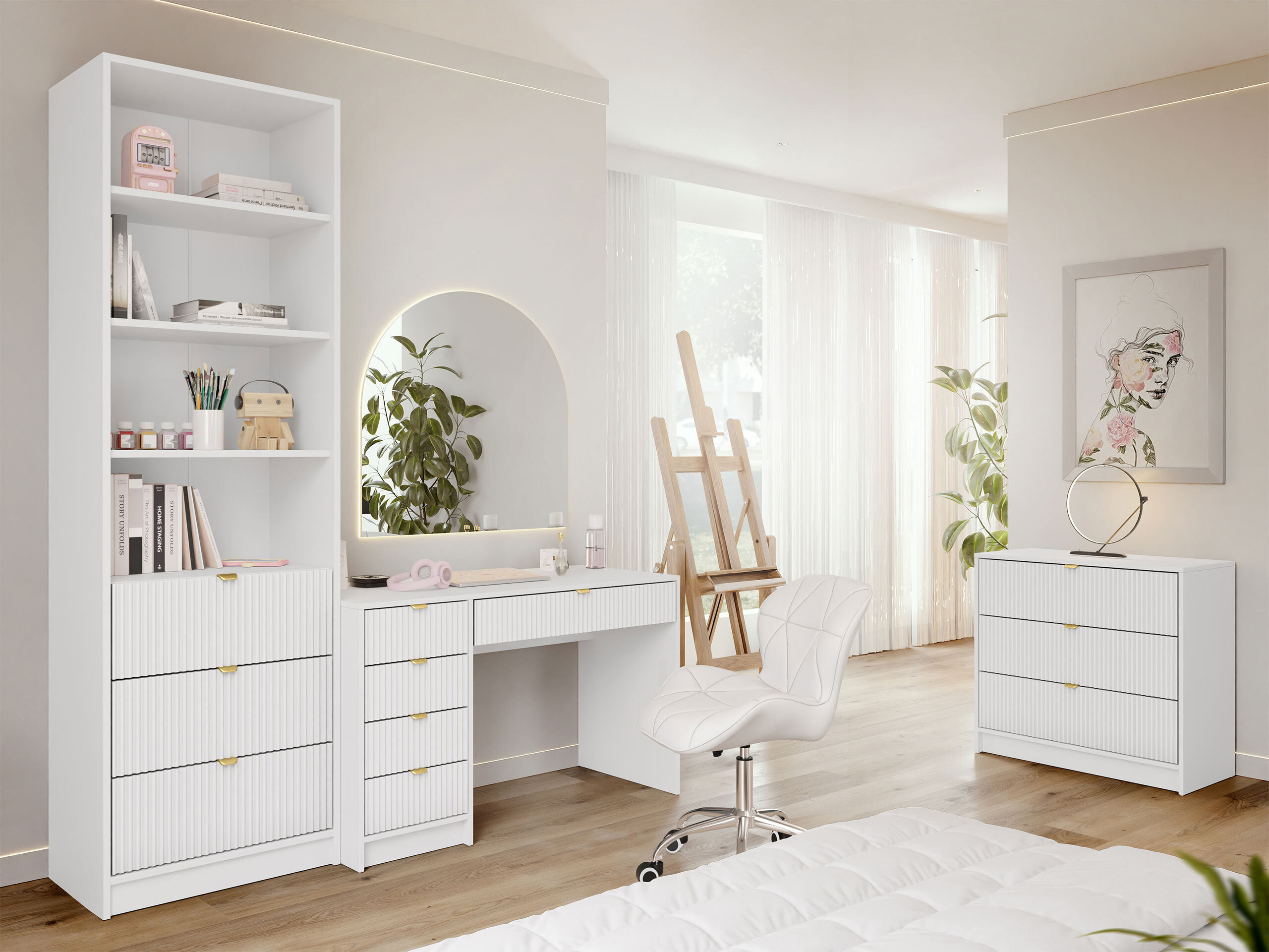 Plaukts Comfivo Papilio (Balts)