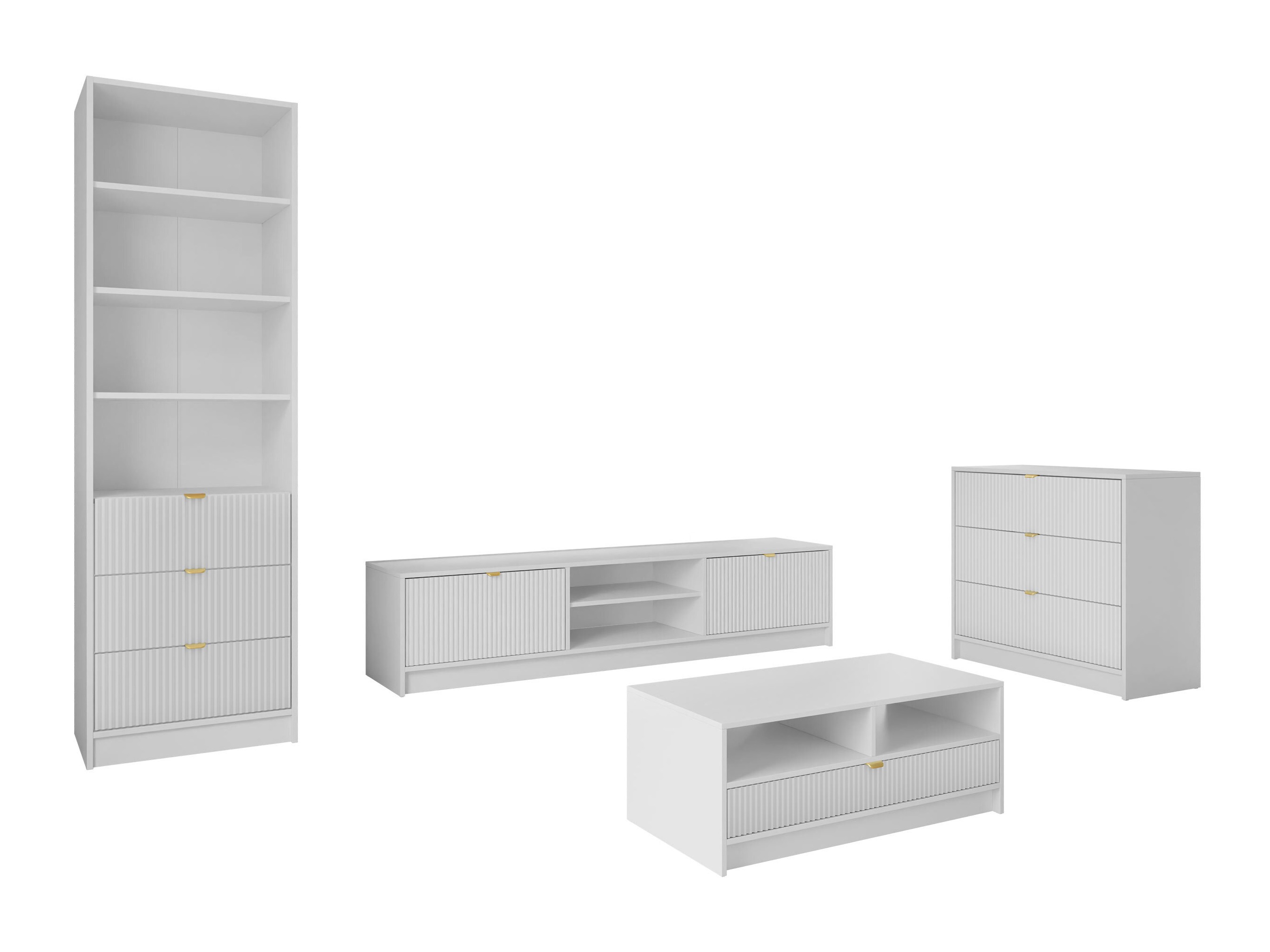 Viesistabas komplekts Comfivo Papilio VII (Balts)