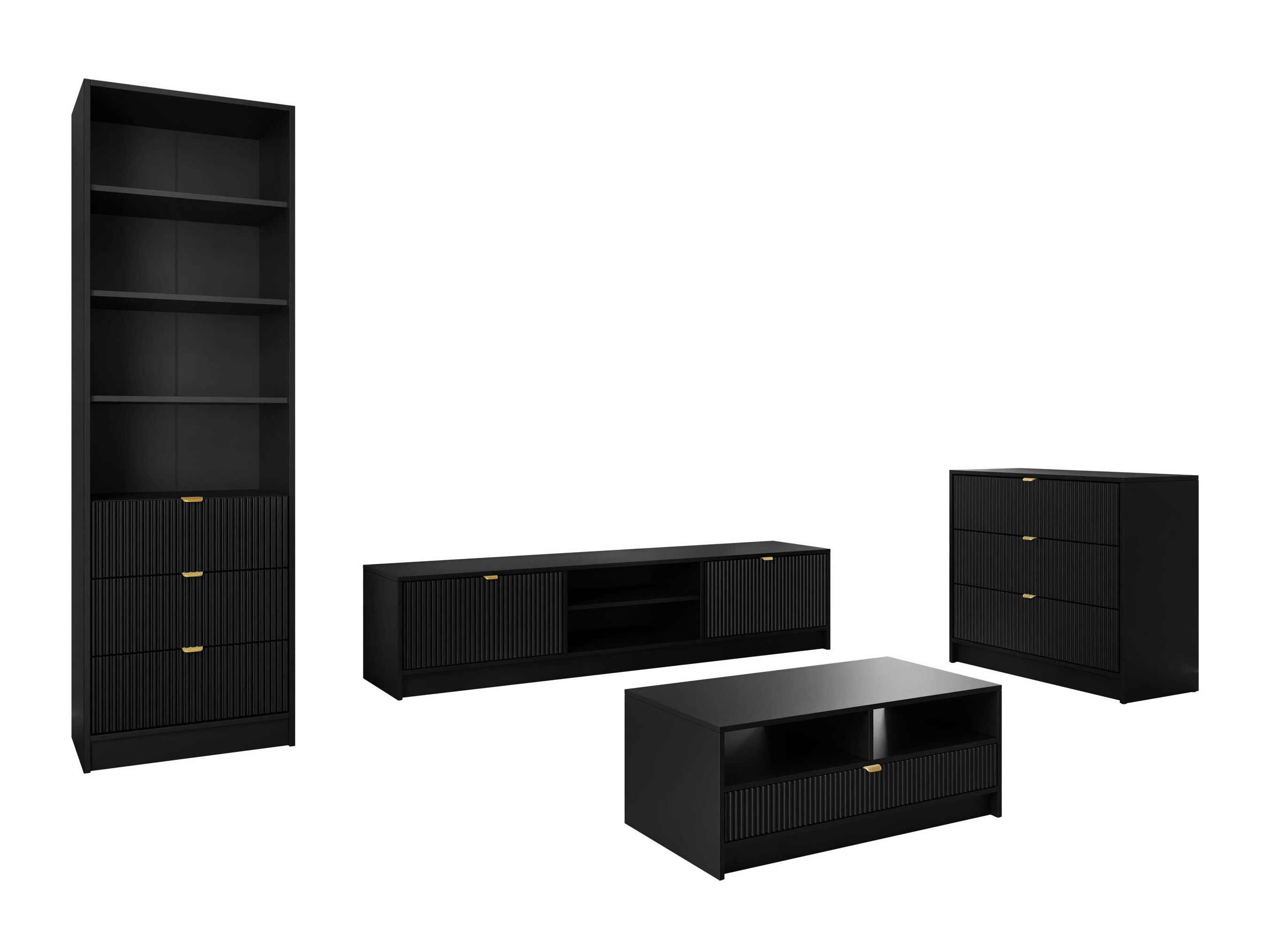 Viesistabas komplekts Comfivo Papilio VII (Melns)