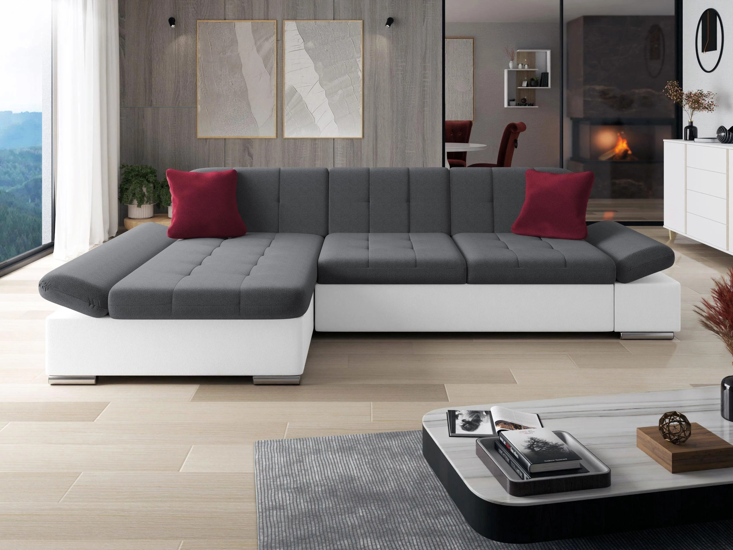 Stūra dīvāns Comfivo Sanitas I (Soft 017 + Kronos 22 + Kronos 02)