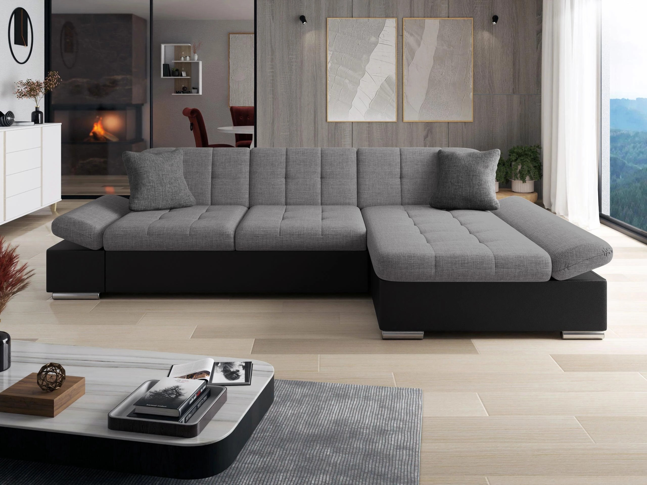 Stūra dīvāns Comfivo Serenitas (Soft 011 + Lux 05 + Lux 06)