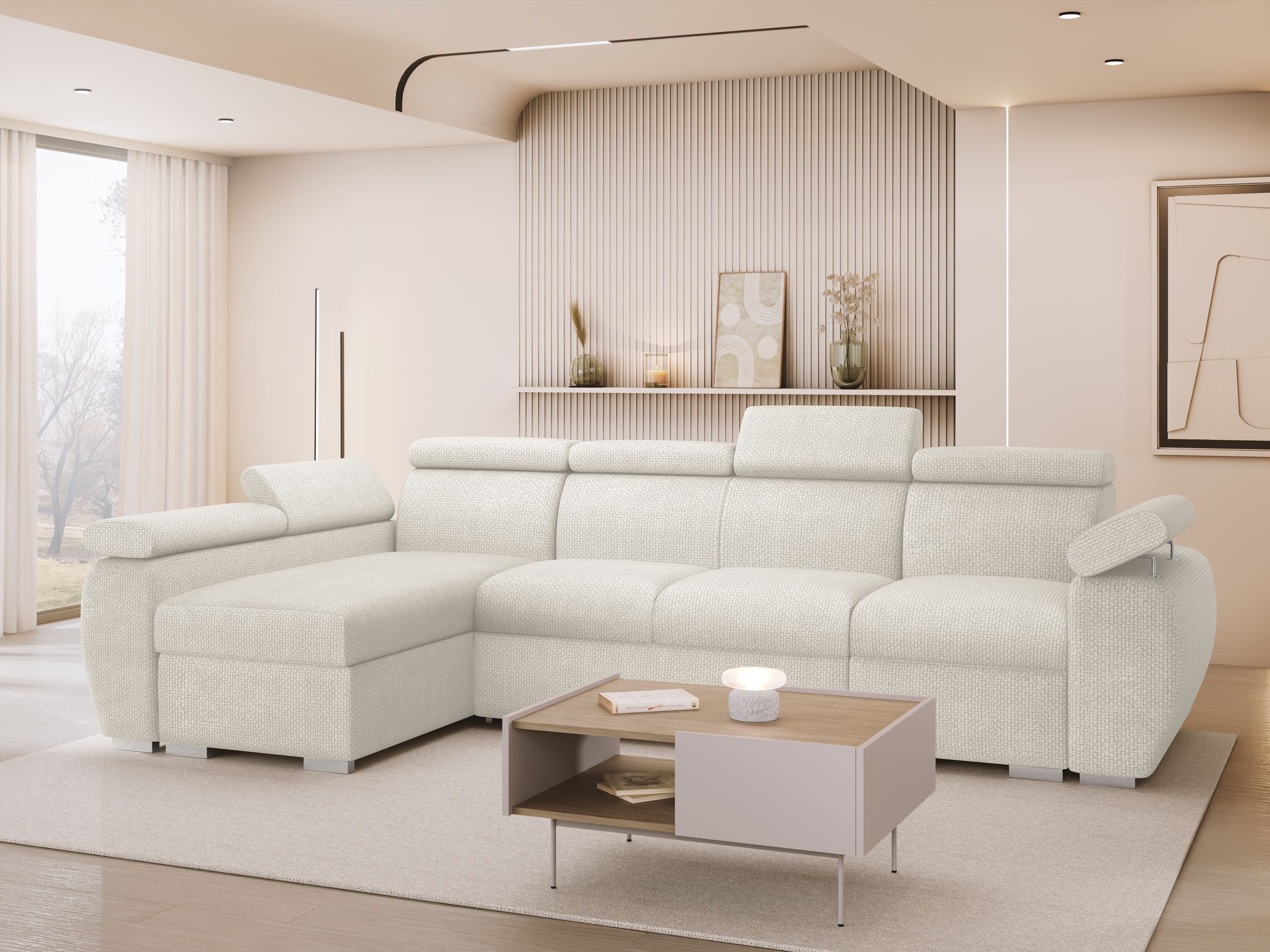 Stūra dīvāns Columbus 227 (Flow 06)