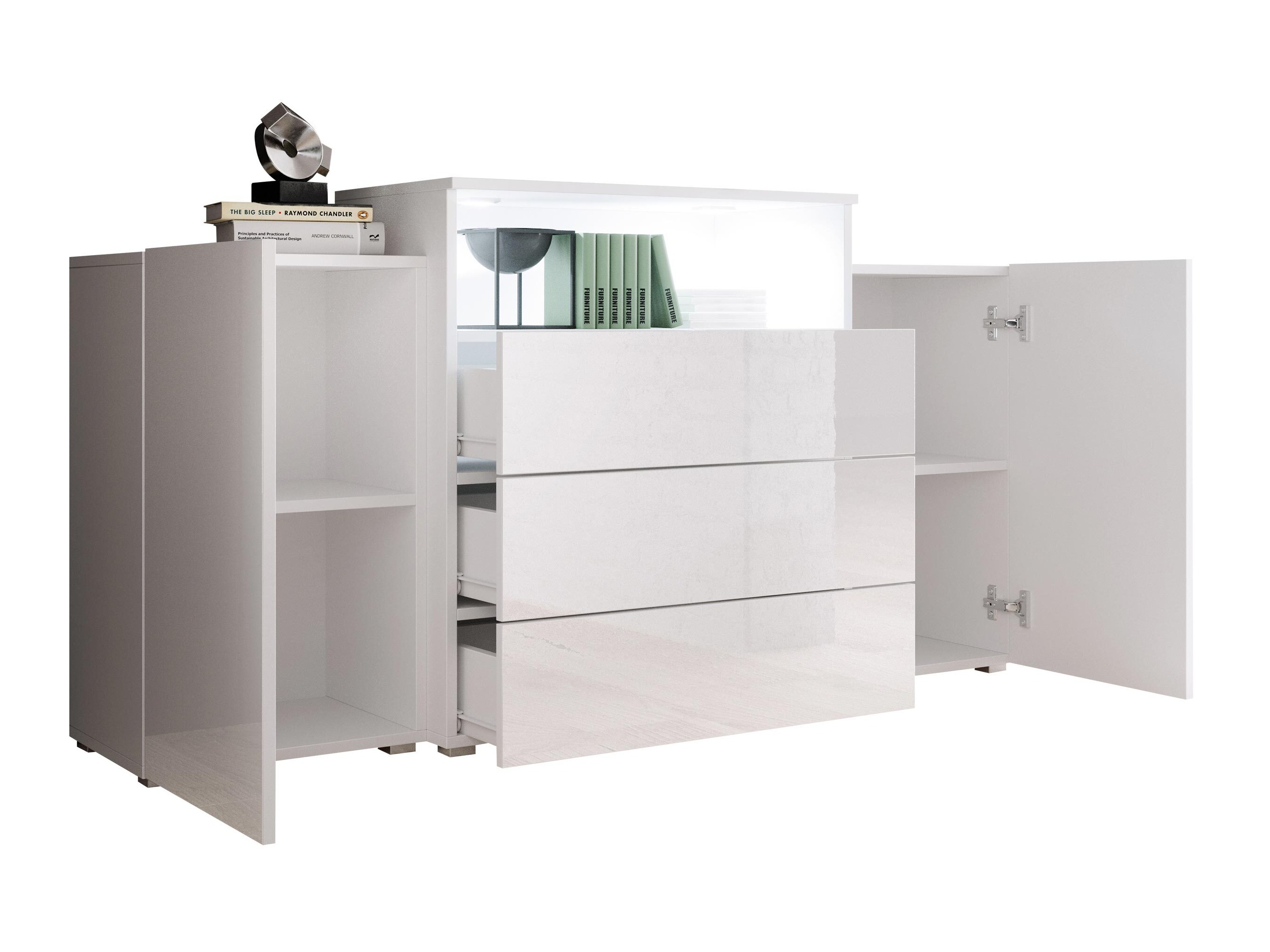 Kumode Sarasota 127 (Balts + Glancēts balts)