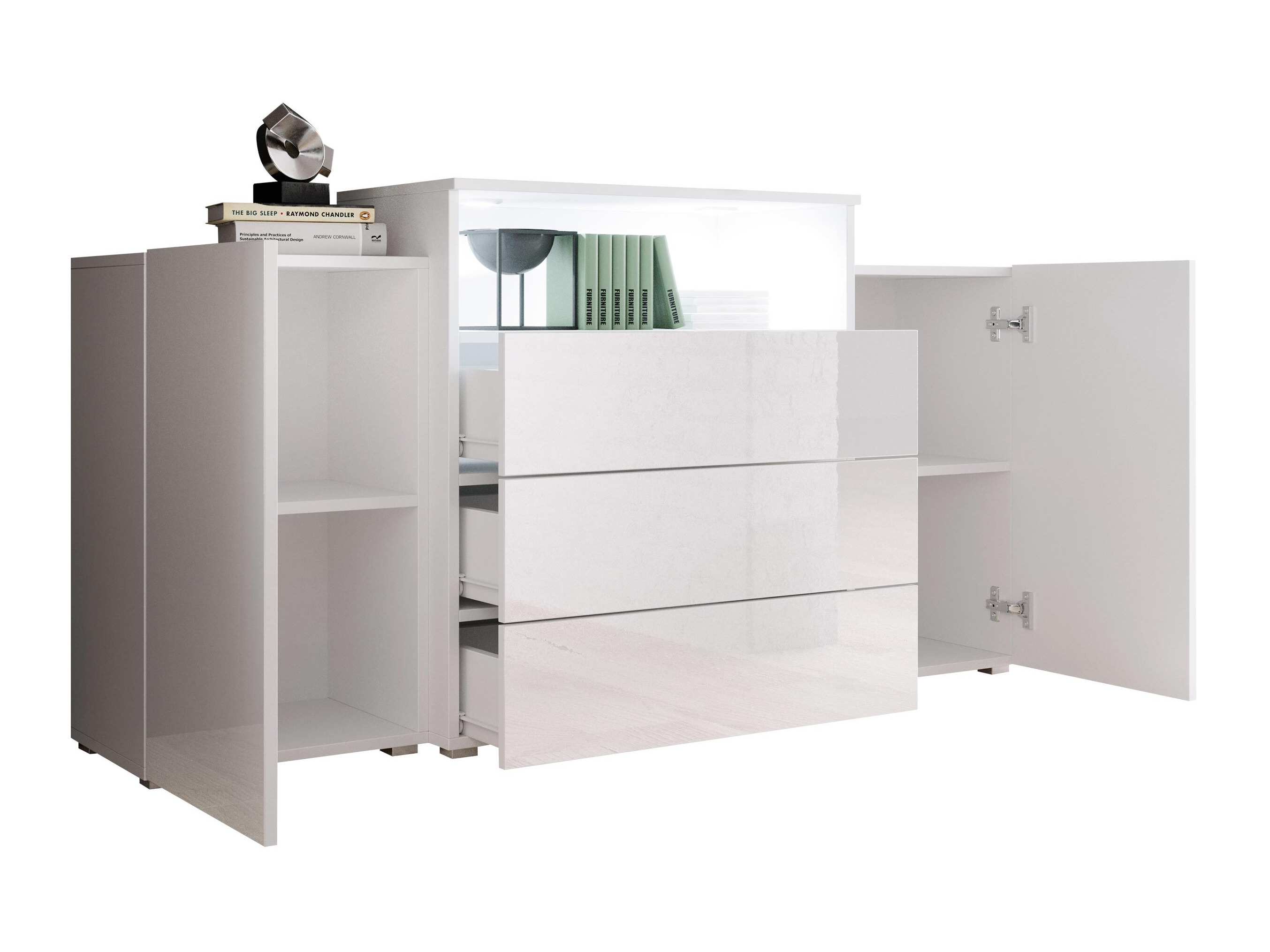Kumode Sarasota 127 (Votan ozols + Glancēts balts)