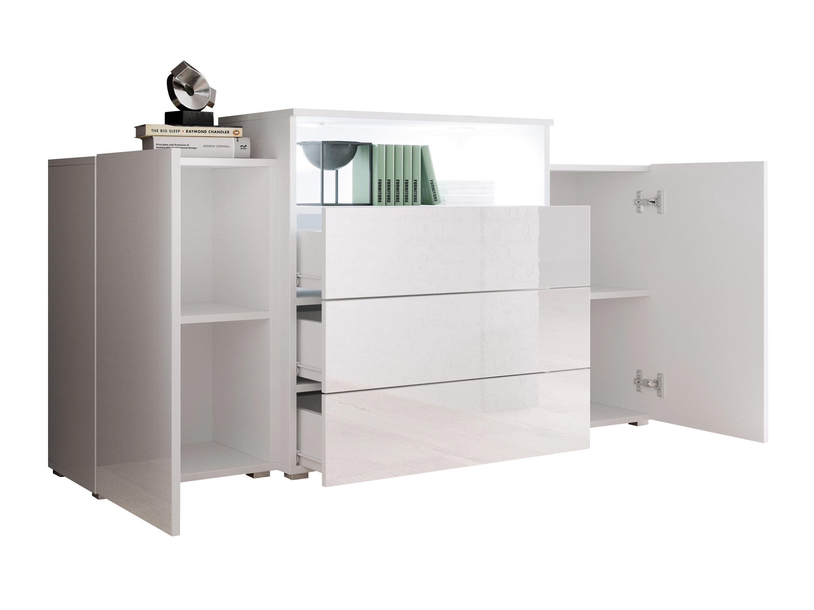 Kumode Sarasota 127 (Balts + Glancēts balts + Votan ozols)