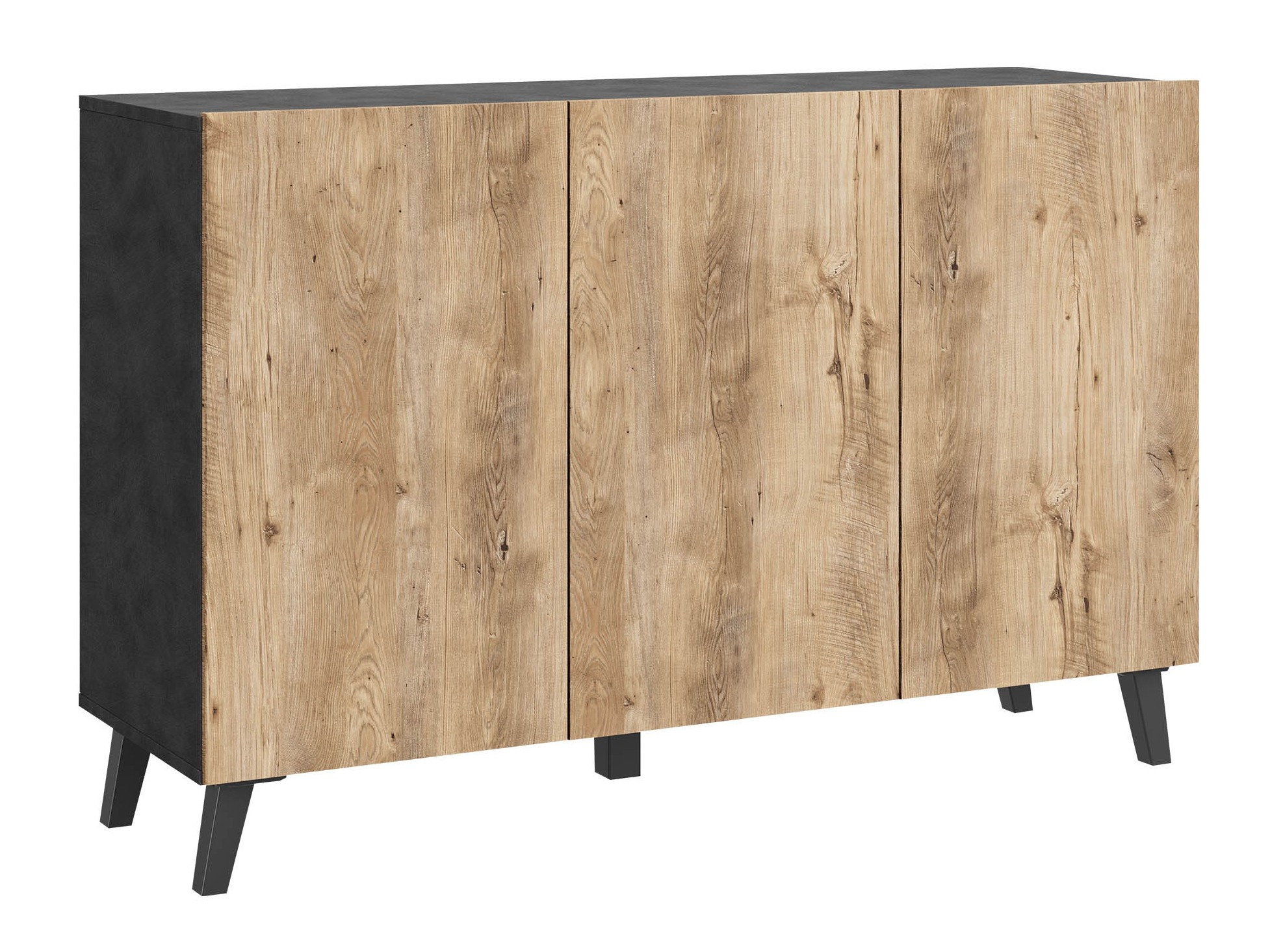 Skapis Levtive 102 (Matera pelēks + Kastanis)