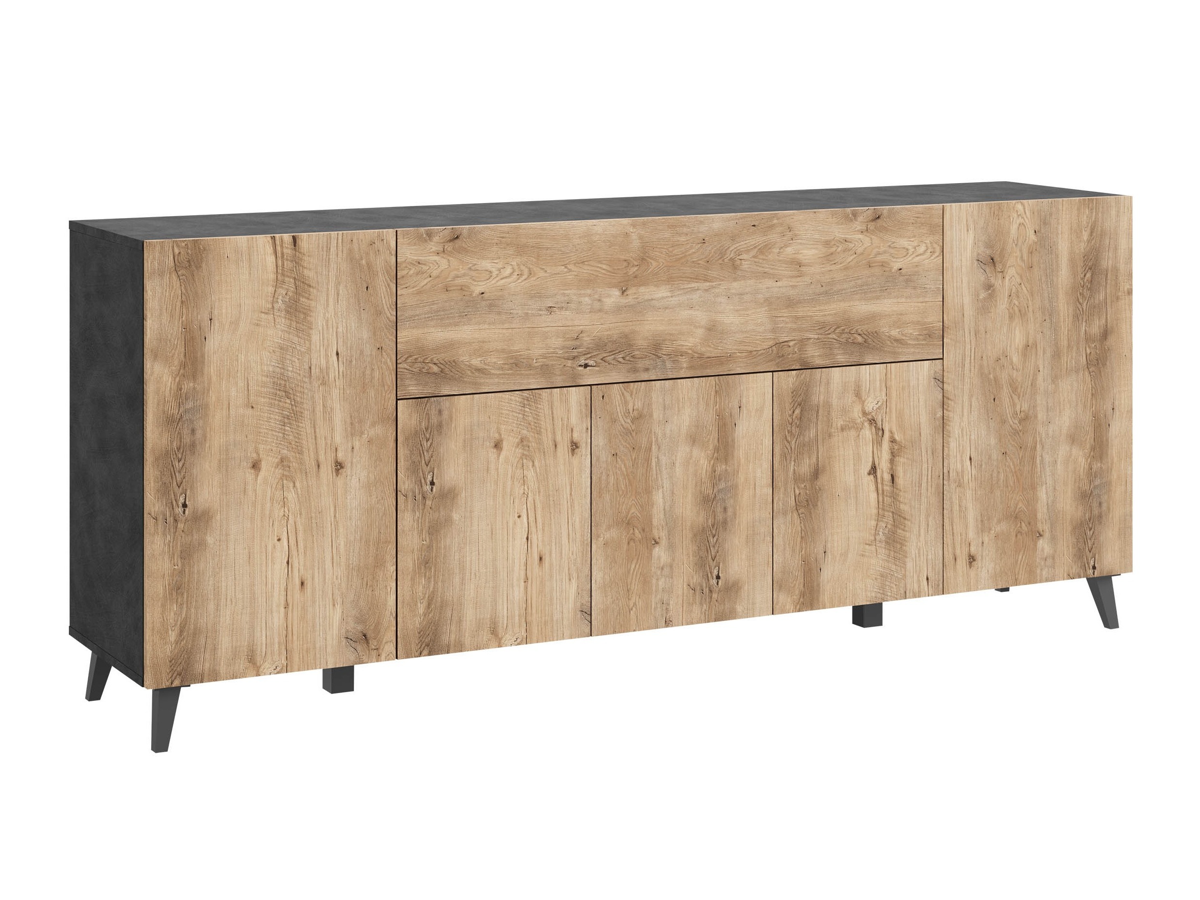 Skapis Levtive 103 (Matera pelēks + Kastanis)