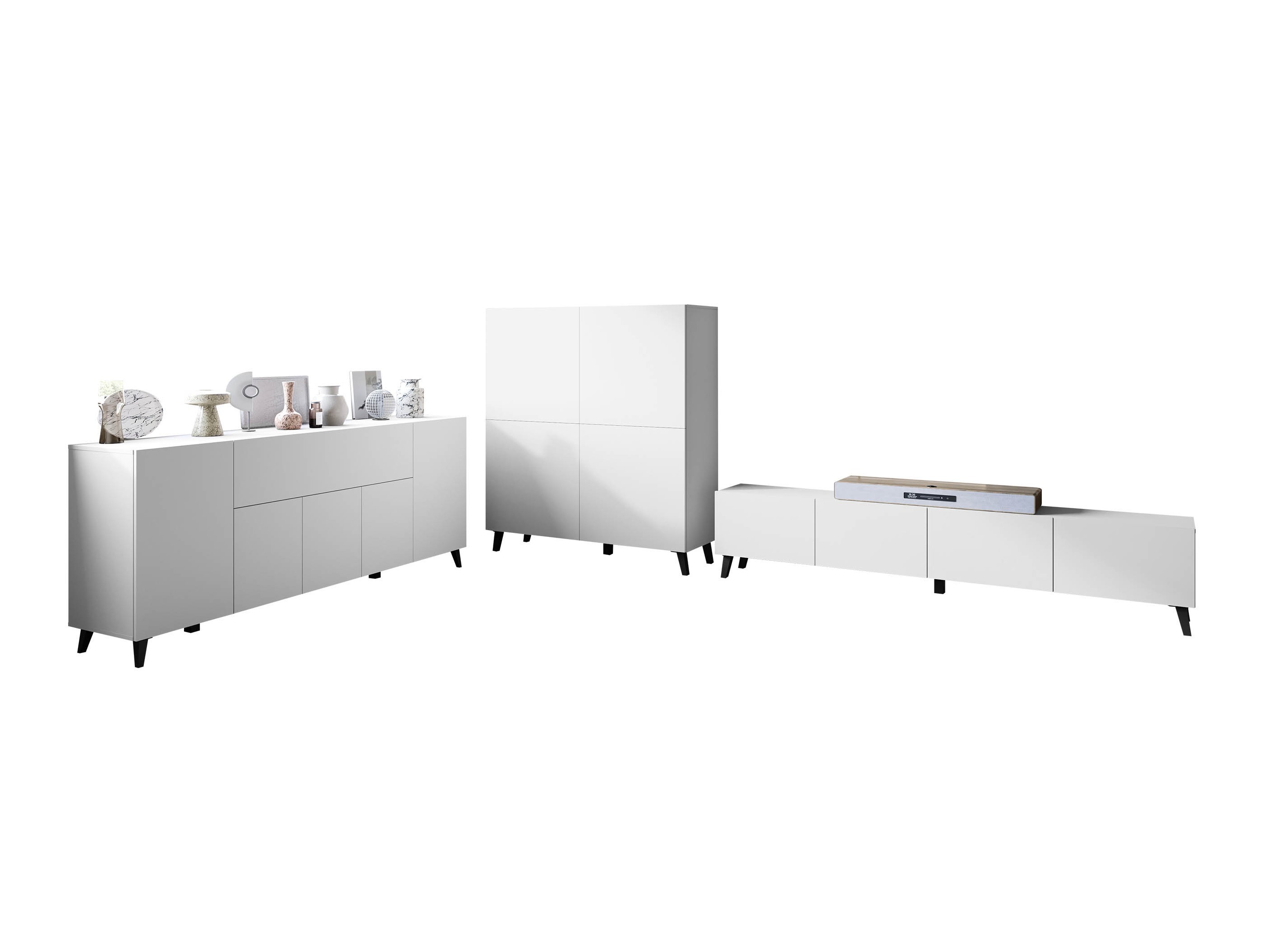 Viesistabas komplekts Levtive 104 (Balts)