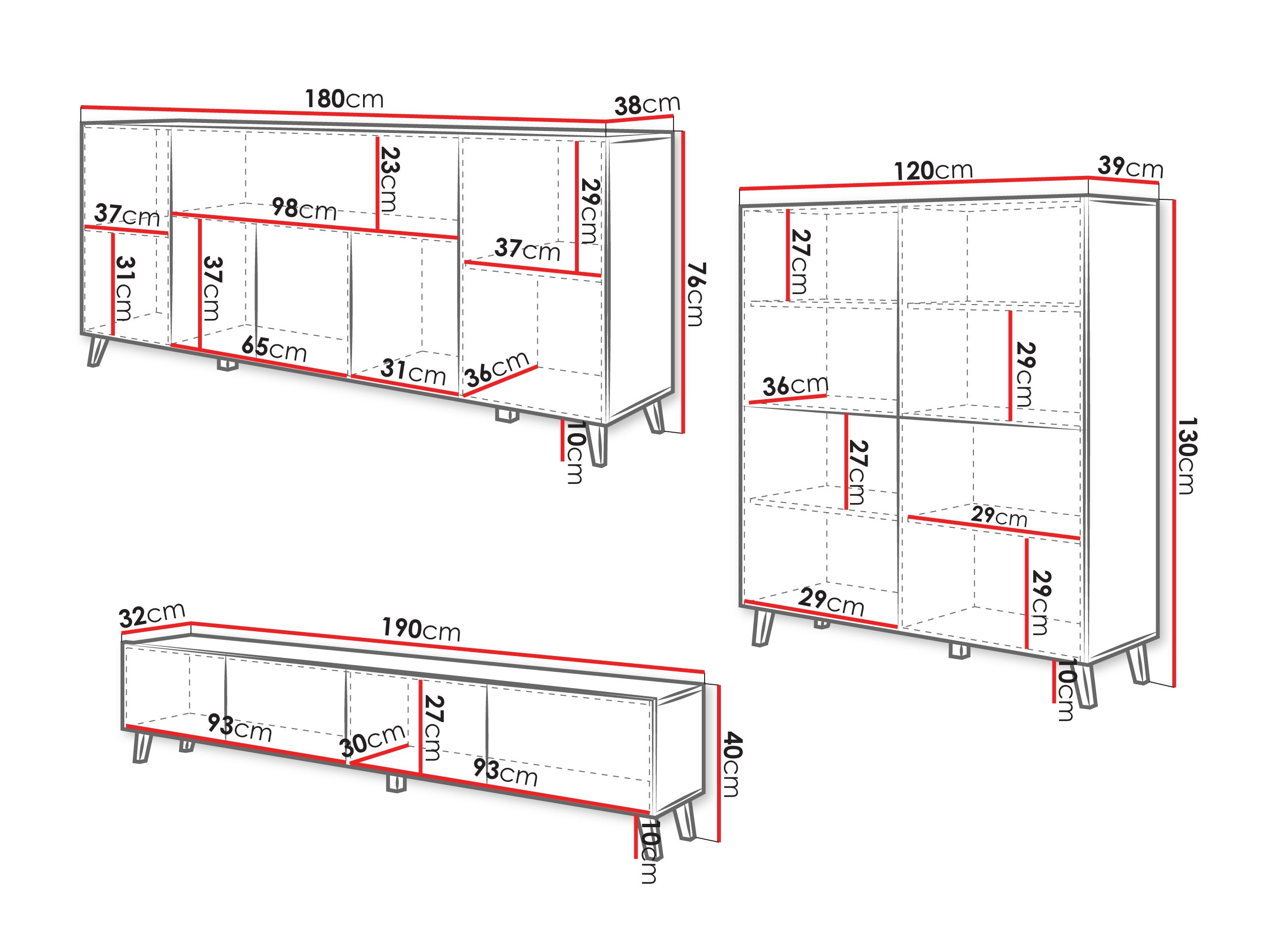 Viesistabas komplekts Levtive 104 (Balts)