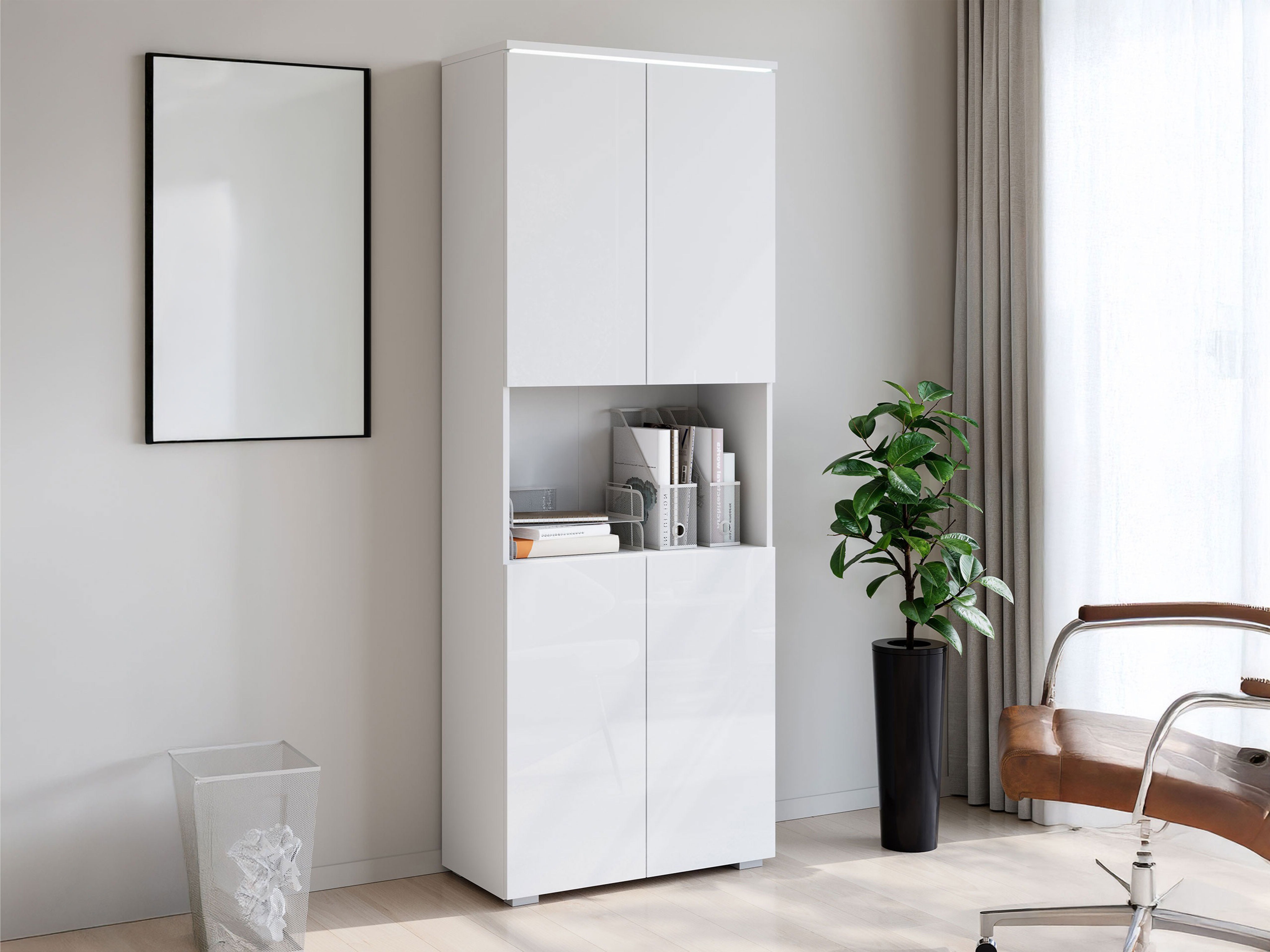 Plaukts Mirfivo 106 (Balts + Glancēts balts)