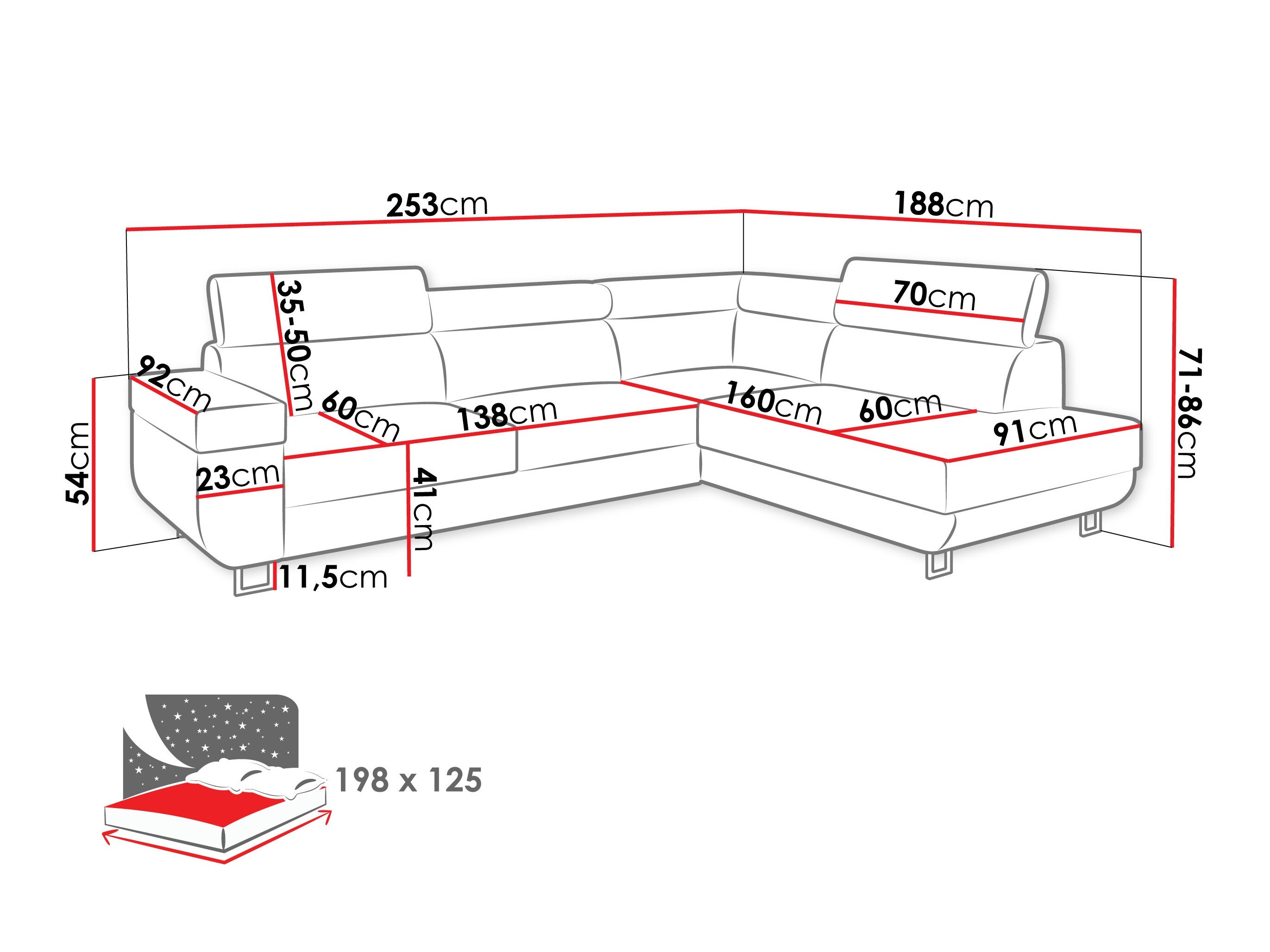 Stūra dīvāns Comfivo Liberta (Soft 017 + Lux 05)