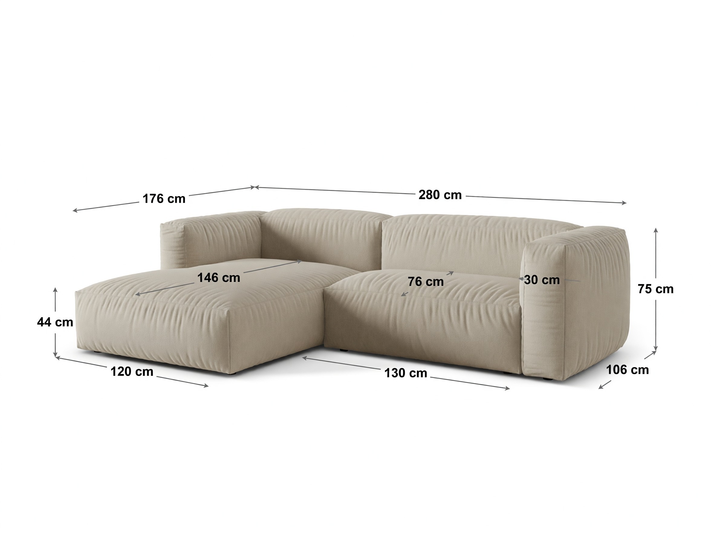Moduļu stūra dīvāns Sorcoro 122 (Tilia 17)