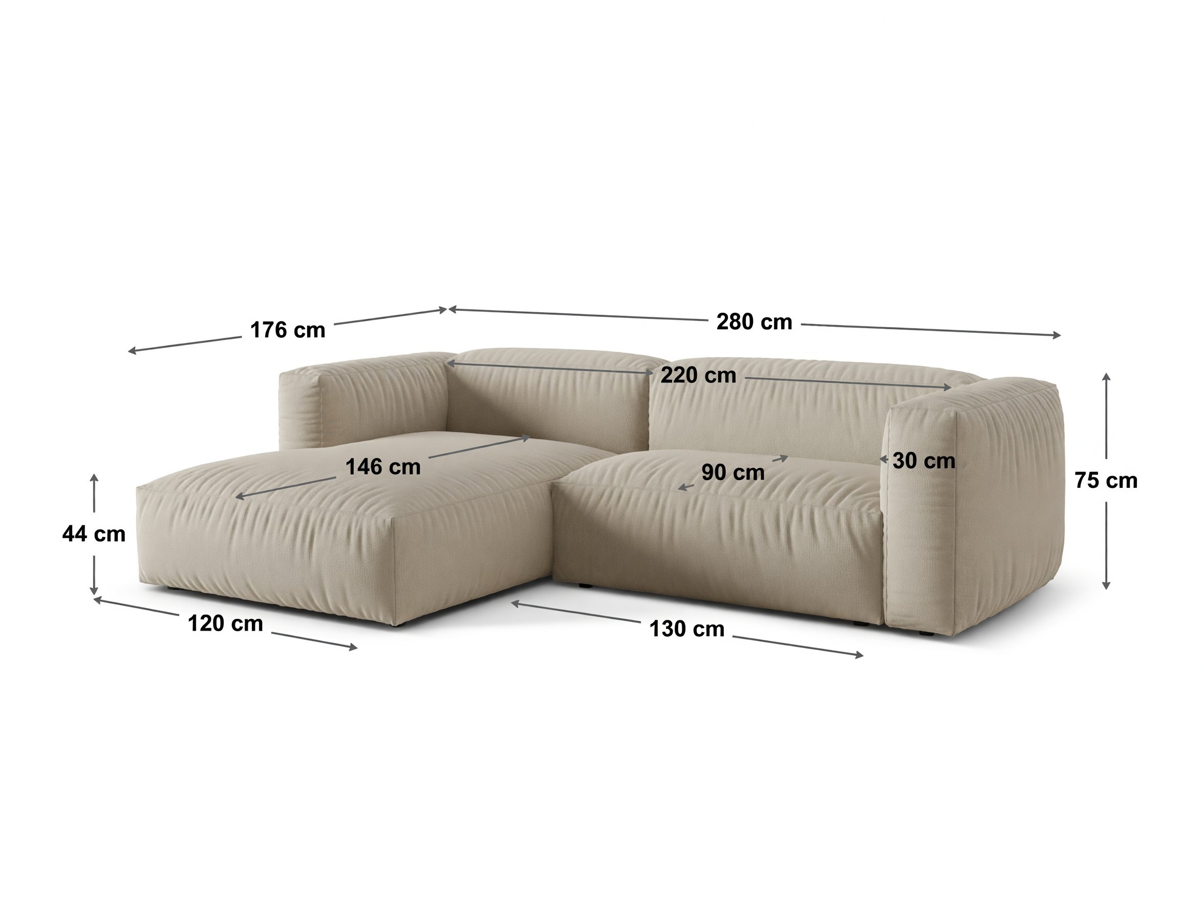 Moduļu stūra dīvāns Sorcoro 123 (Tilia 37)