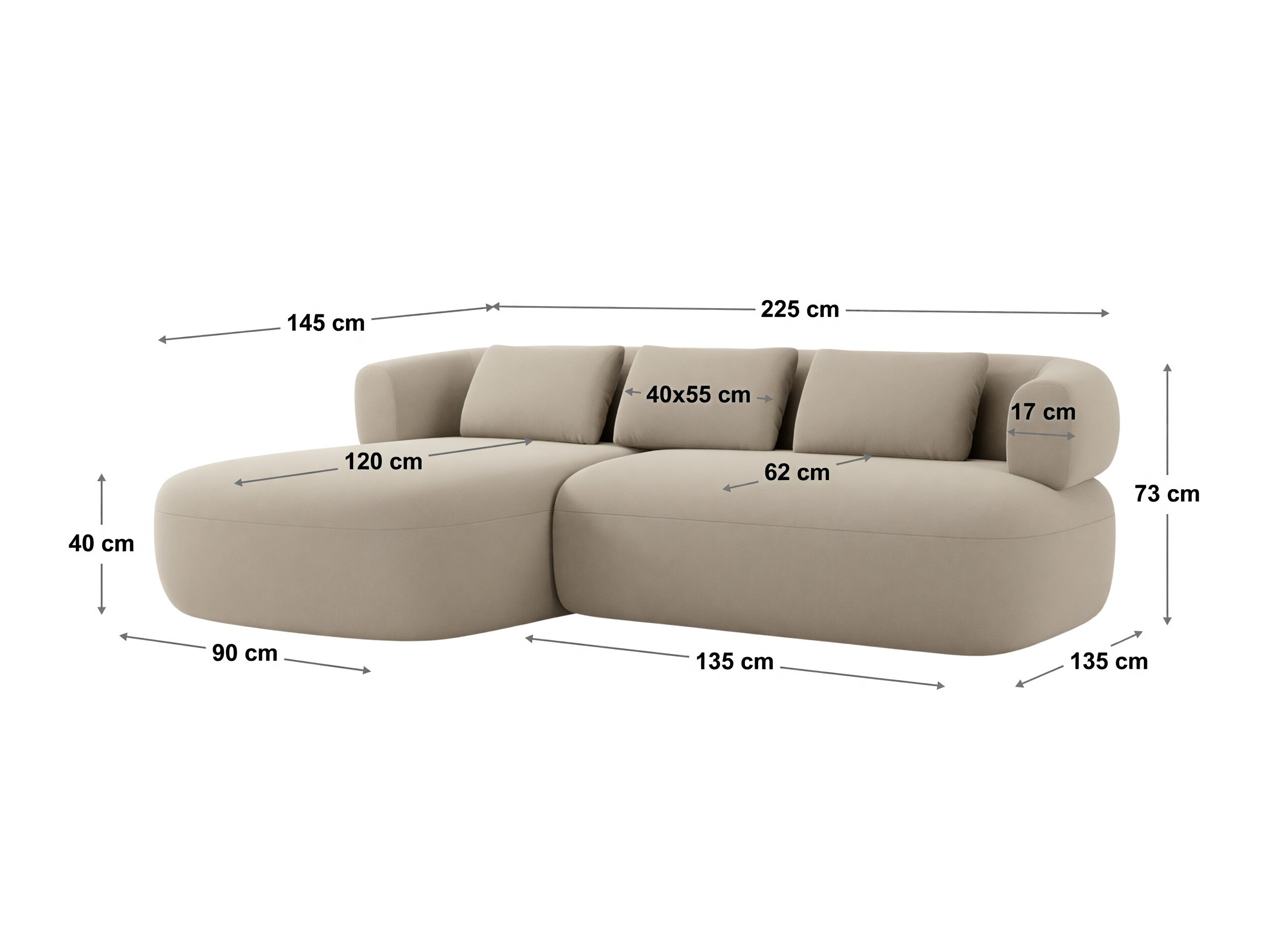 Stūra dīvāns Etalo 100 (Perfect Harmony 72)