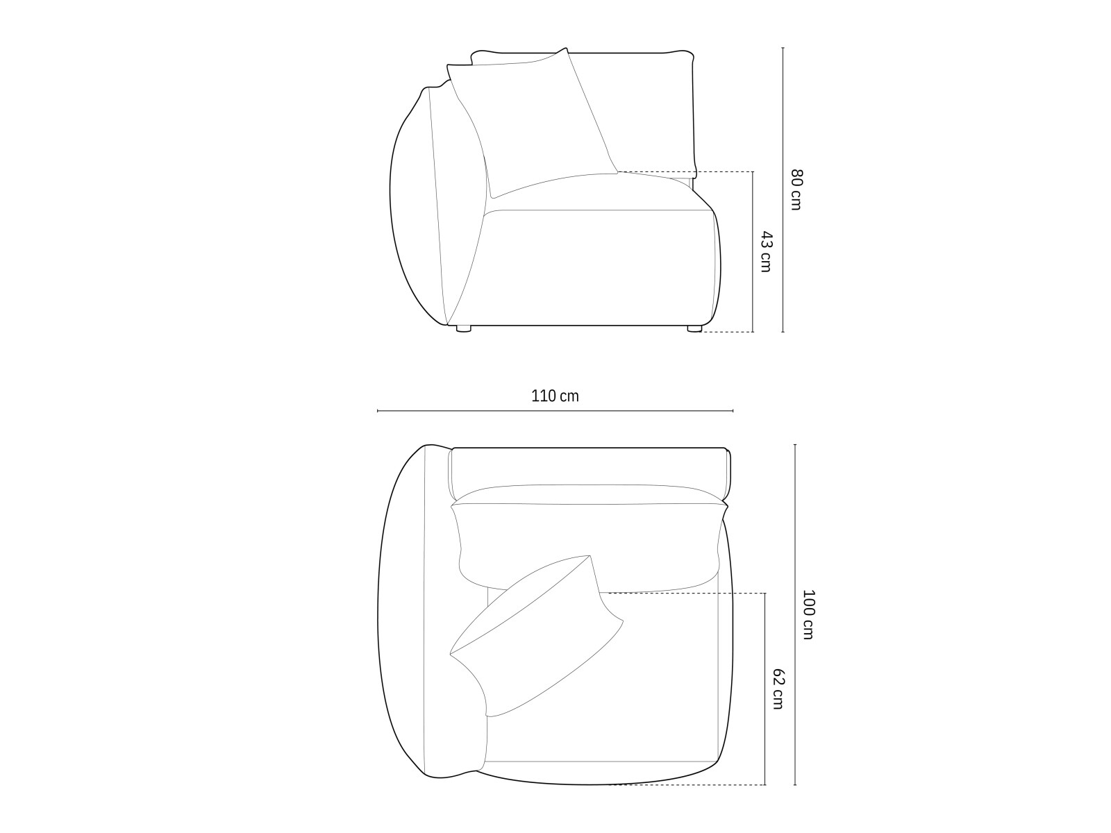 Moduļu krēsls Ruvmone 101 (Casino Taupe)