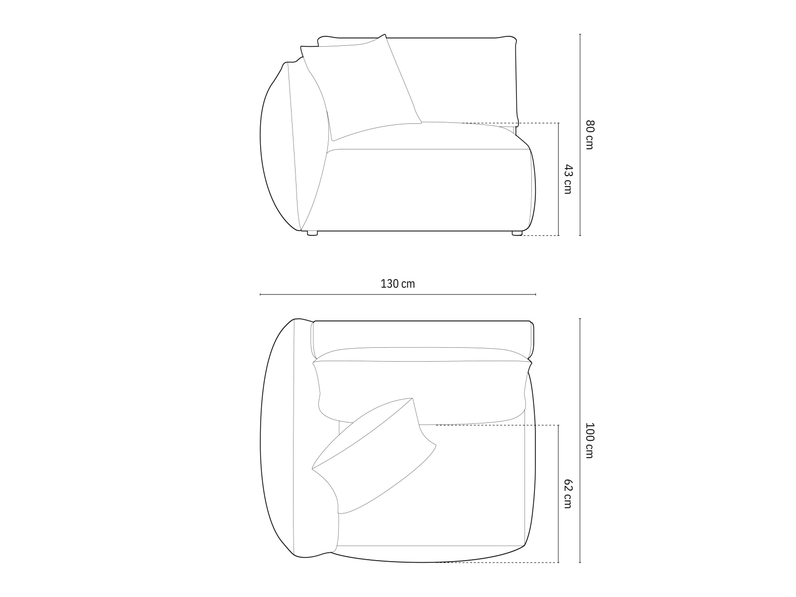 Moduļu krēsls Ruvmone 102 (Casino Taupe)