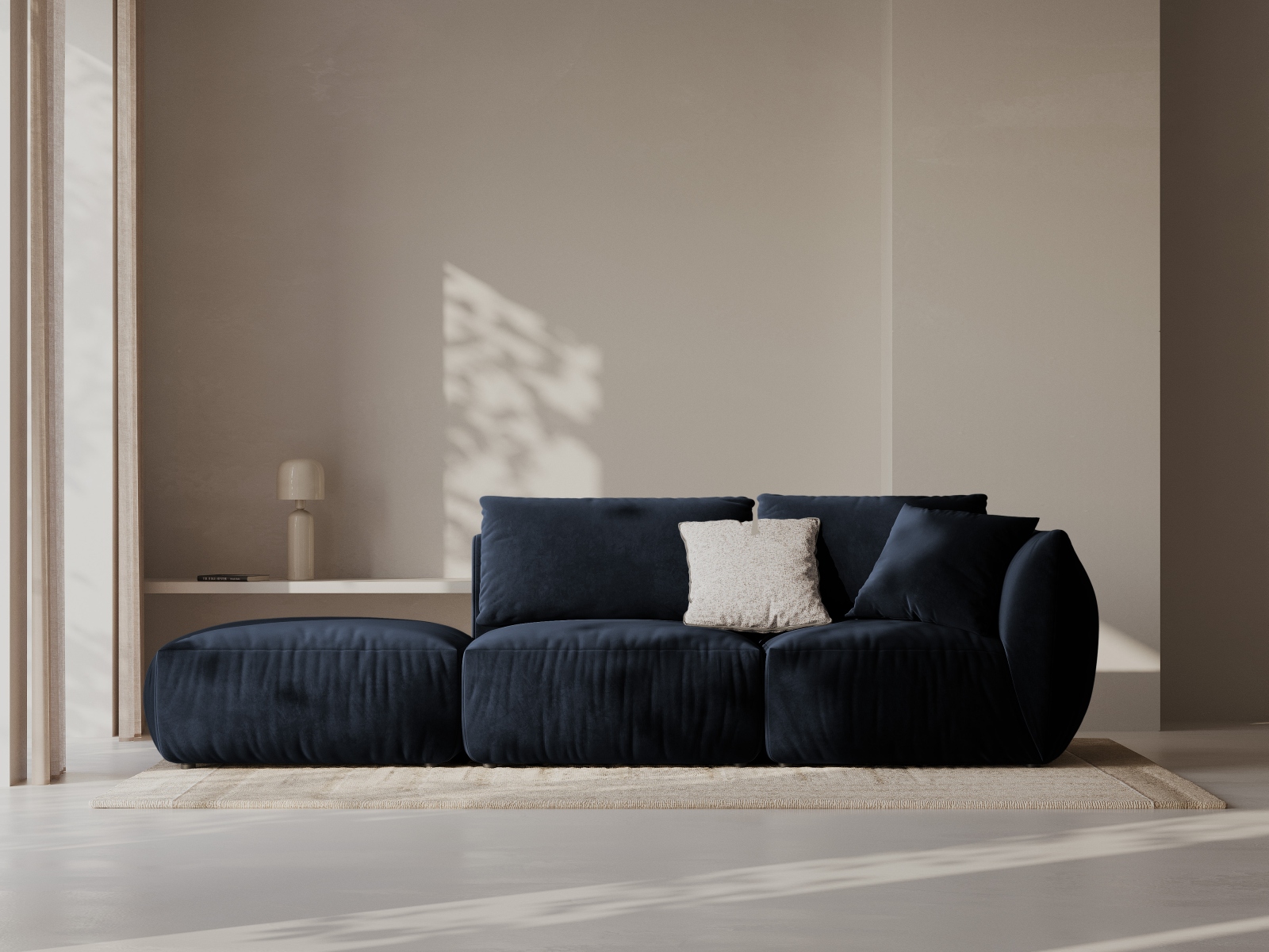 Moduļu dīvāns Ruvmone 105 (Casino Deep Blue)