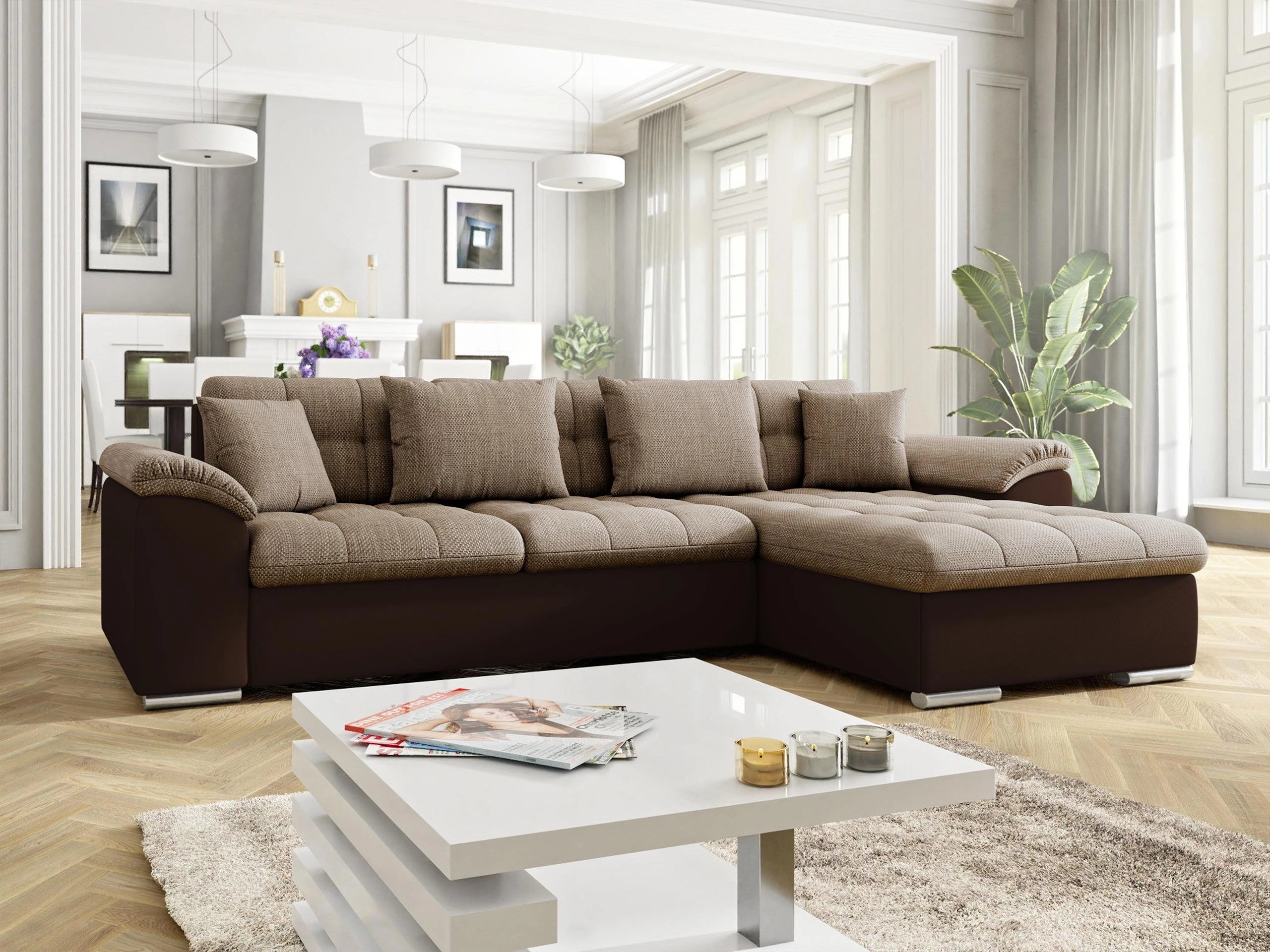 Stūra dīvāns Comfivo Mica (Soft 066 + Lawa 02)