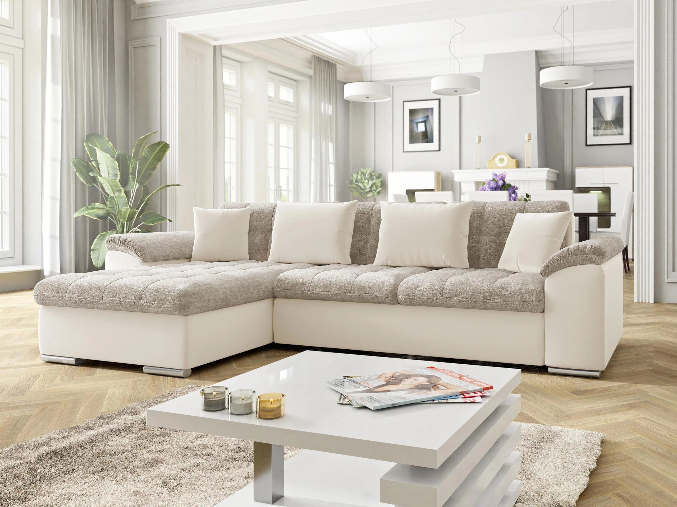 Stūra dīvāns Comfivo Mica (Magic Velvet 2250 + Miu 2041)